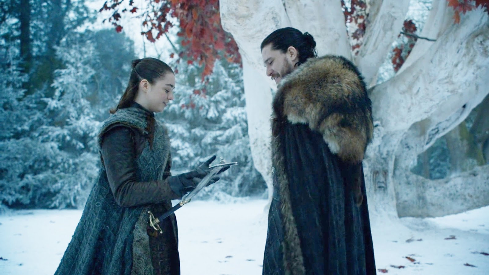 Game Of Thrones Season 8 Jon Snow And Daenerys Targaryen In Winterfell Episode 1 Image Wallpapers