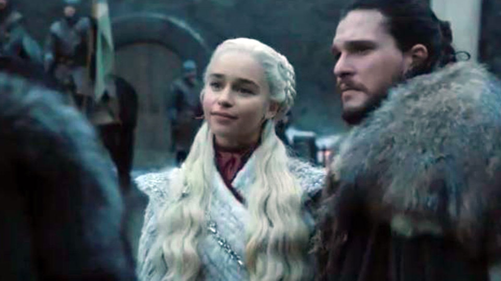 Game Of Thrones Season 8 Jon Snow And Daenerys Targaryen In Winterfell Episode 1 Image Wallpapers