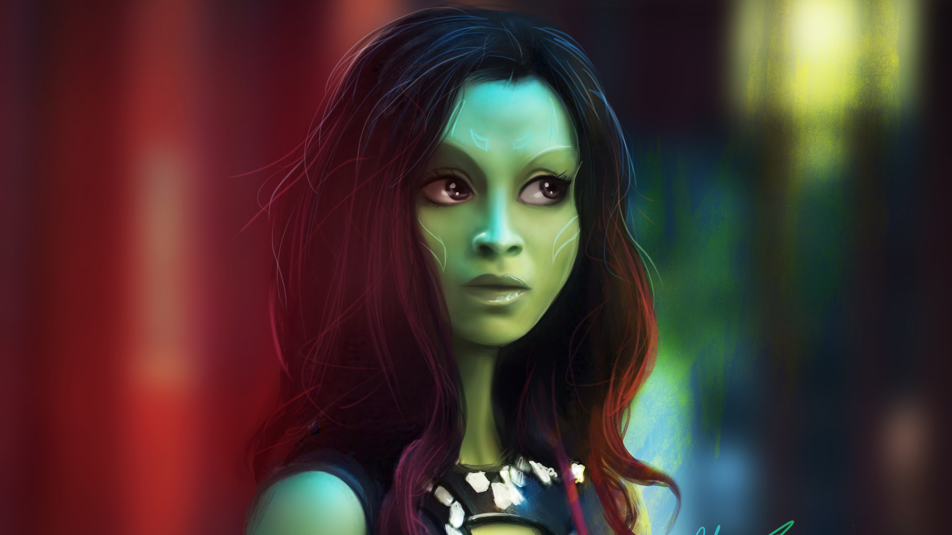 Gamora Simple Art Wallpapers