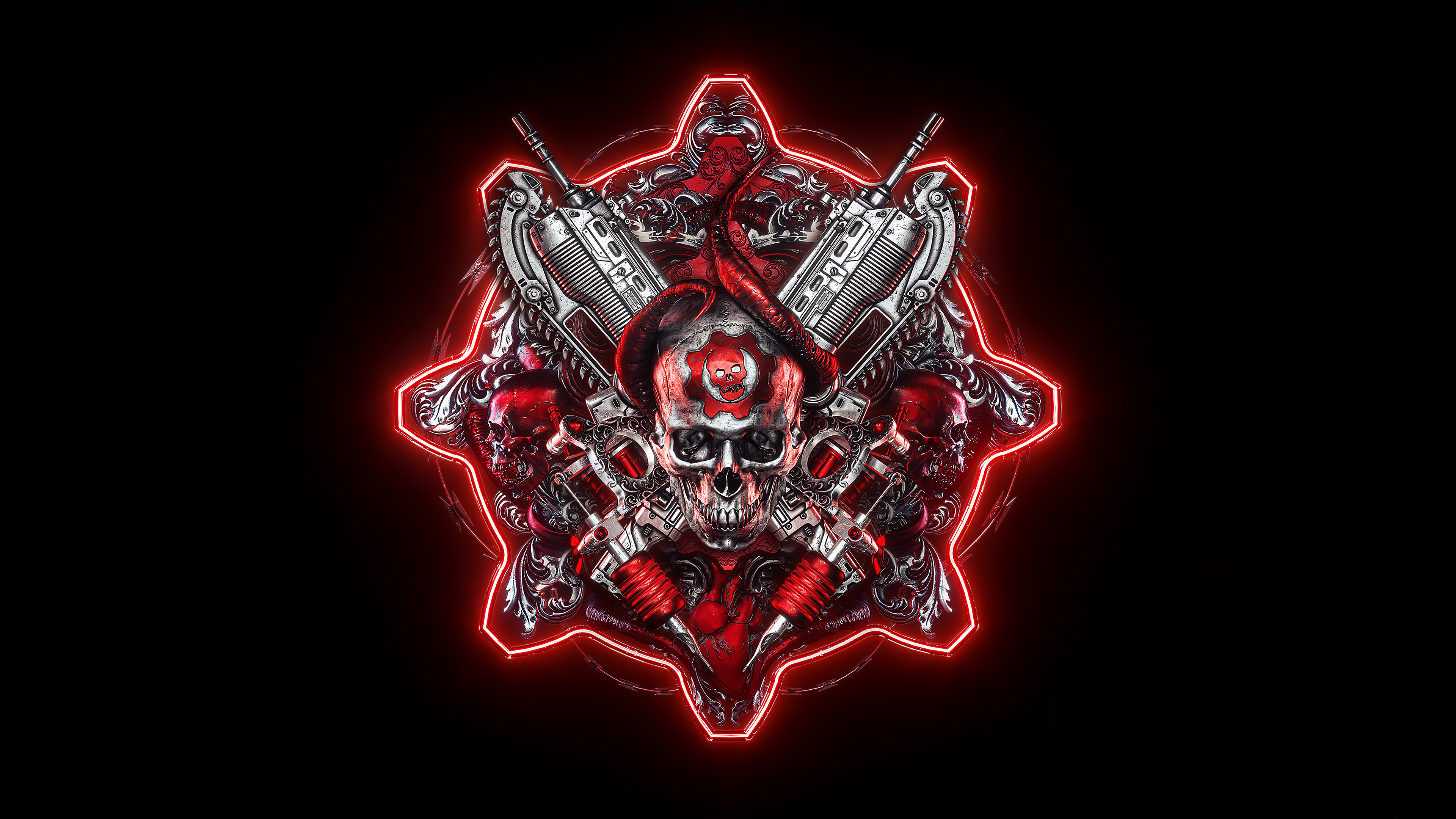 Gears Of War Logo 4K Wallpapers