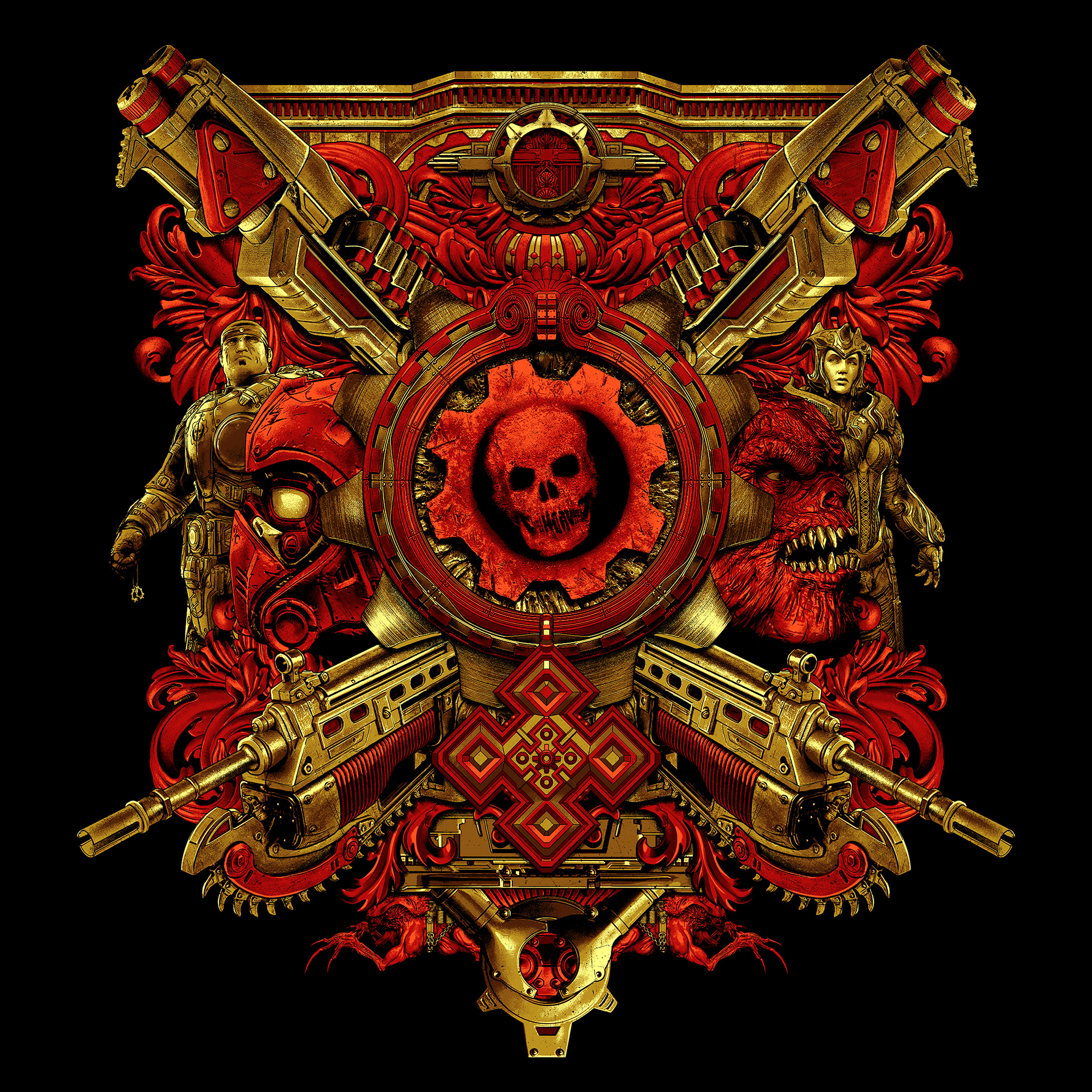 Gears Of War Logo 4K Wallpapers