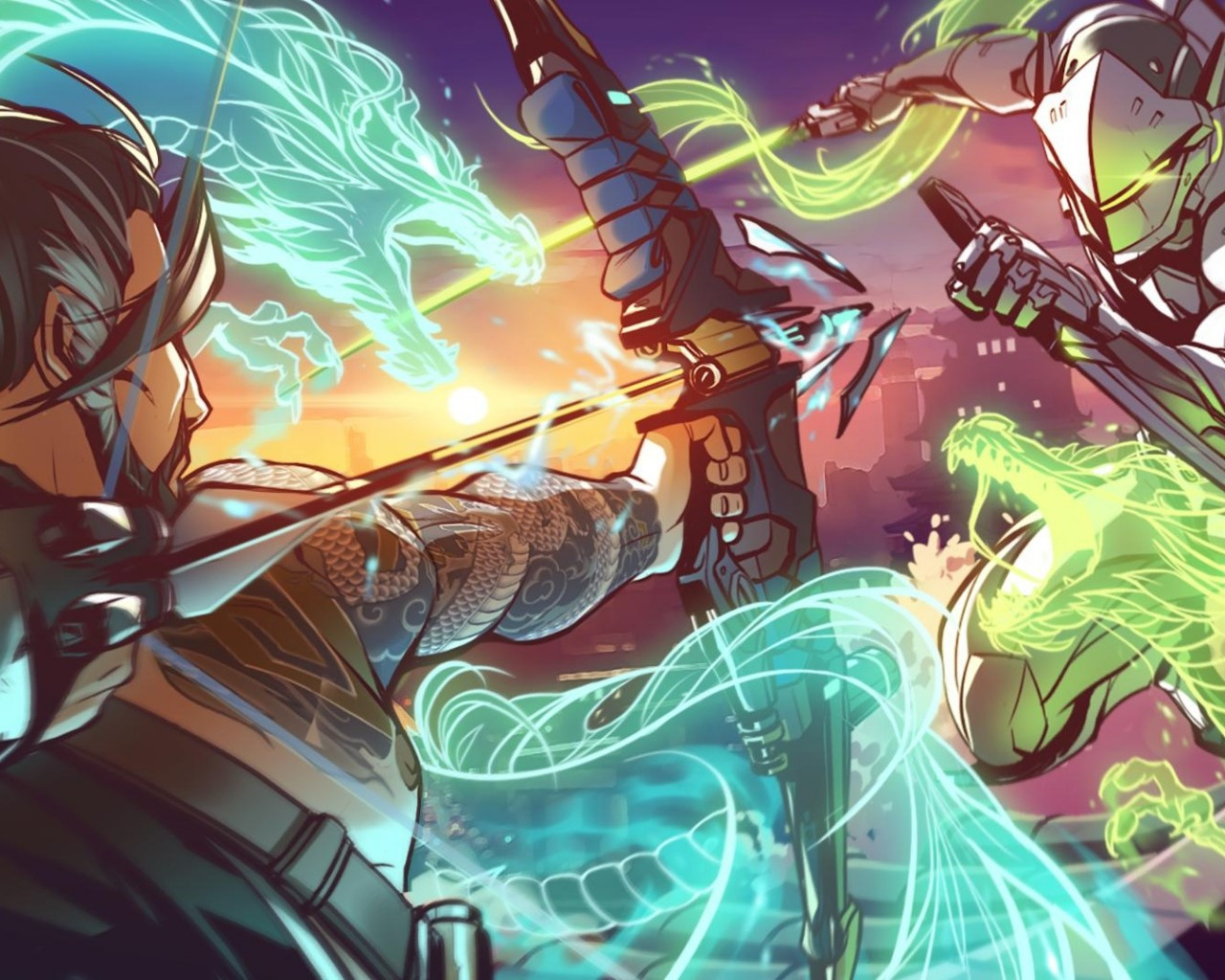 Genji Vs Hanzo Wallpapers