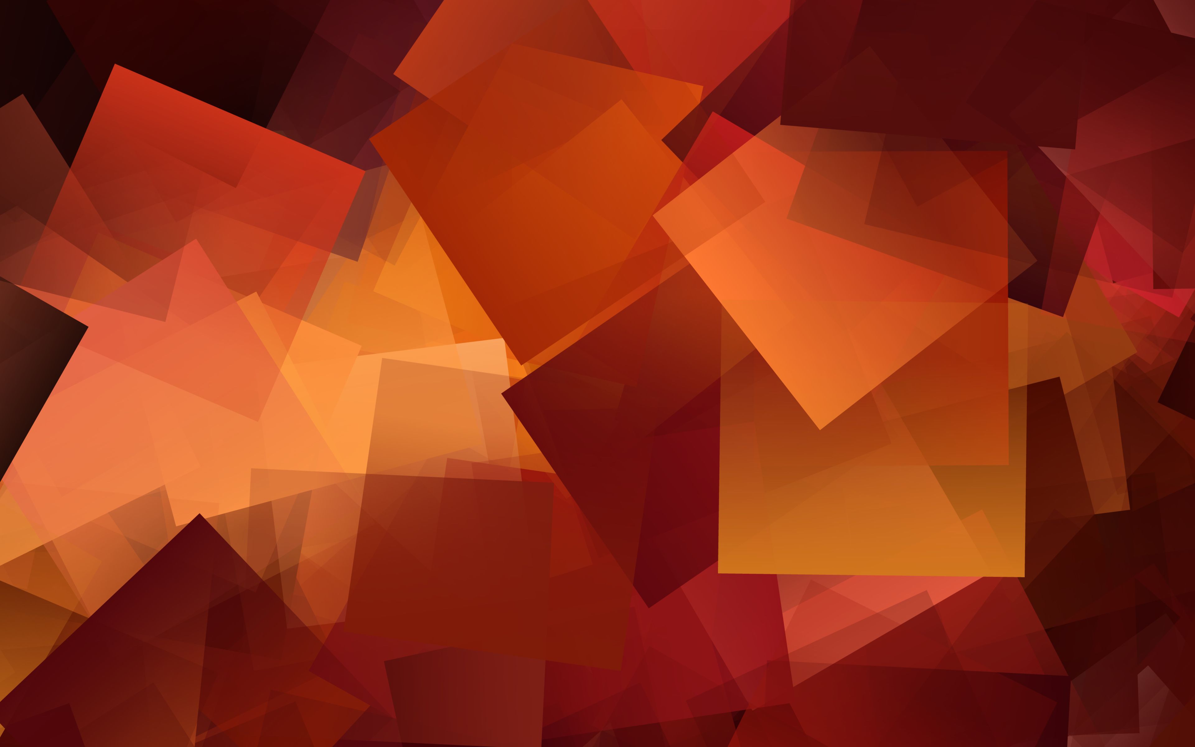 Geometric Shapes Orange Wallpapers