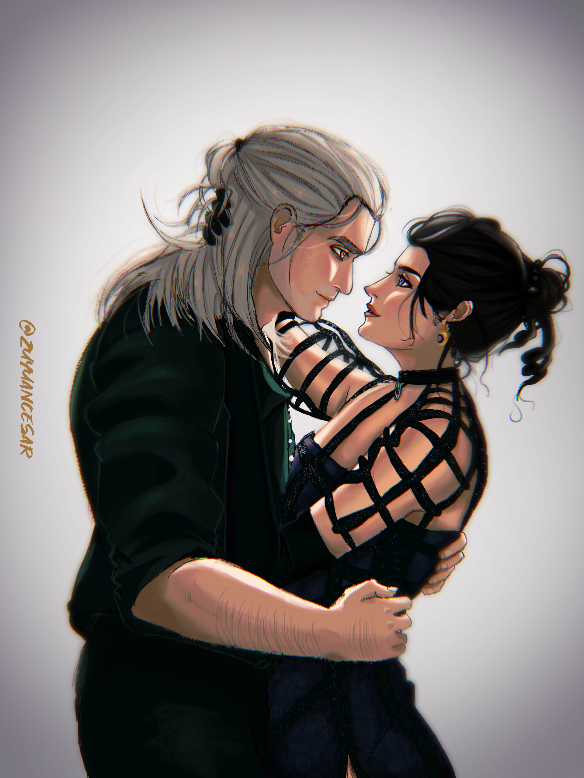 Geralt &Amp; Yennefer The Witcher Fanart Wallpapers