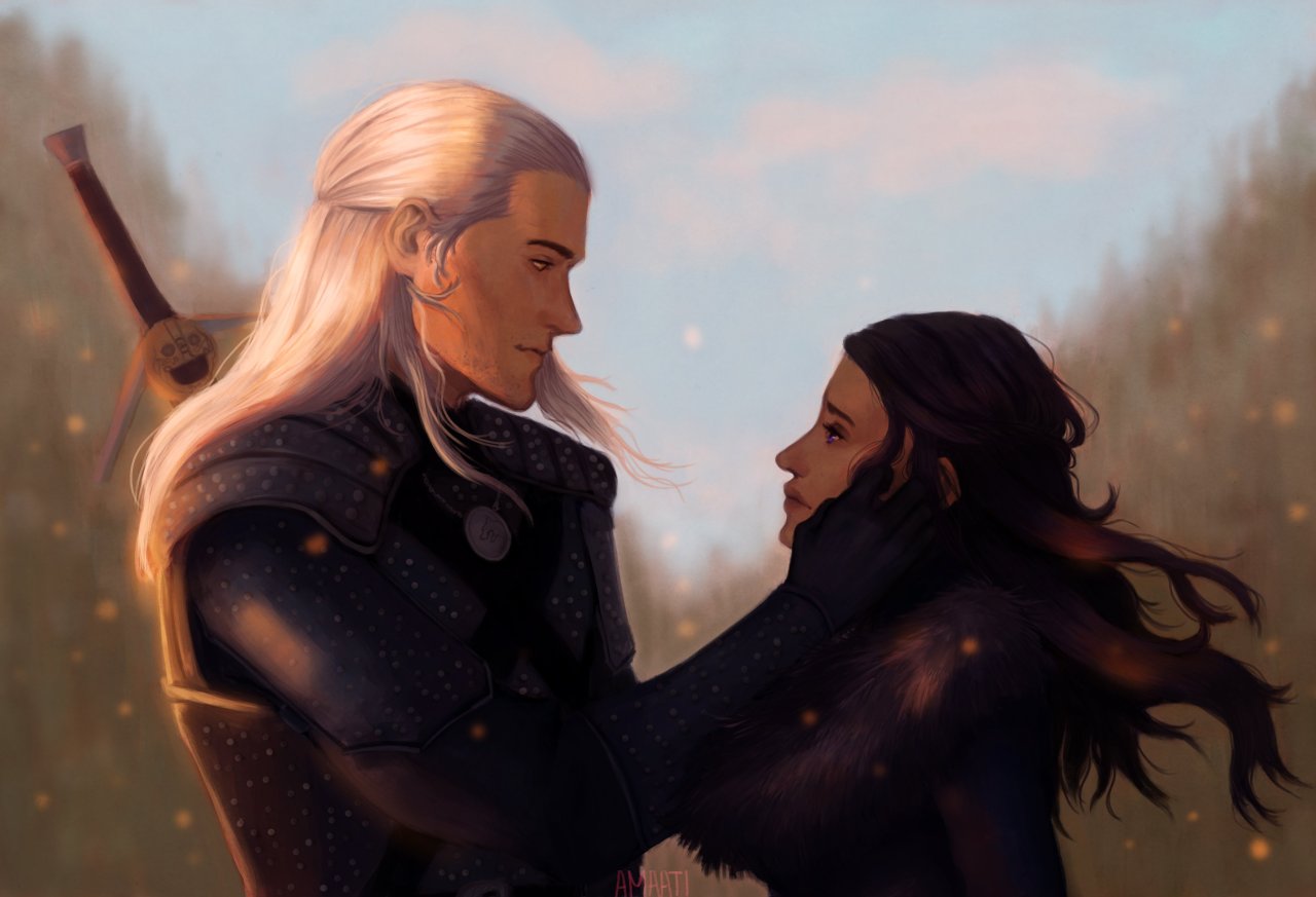 Geralt &Amp; Yennefer The Witcher Fanart Wallpapers