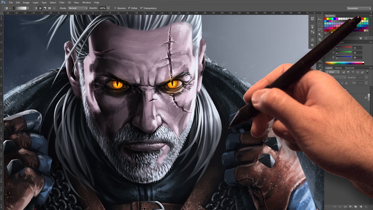 Geralt Of Rivia Drawing Wallpapers