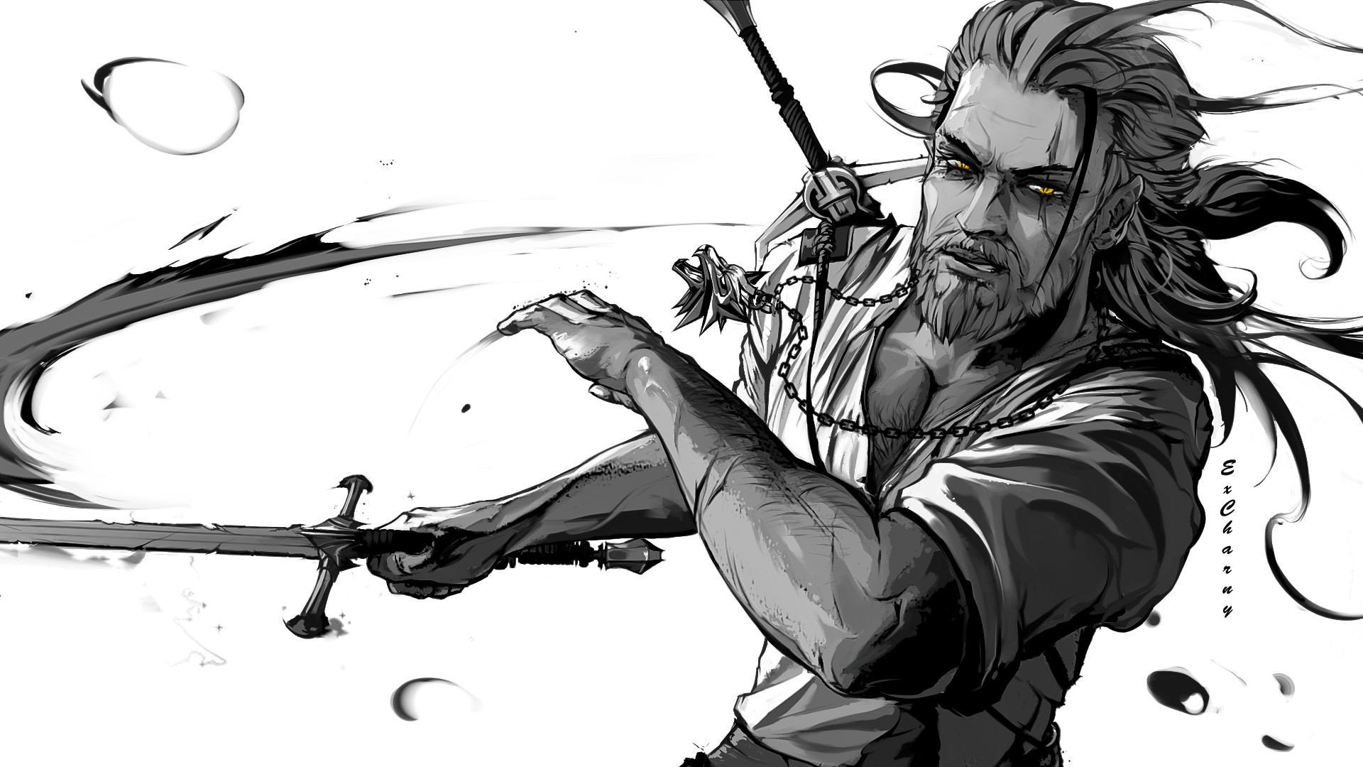 Geralt Of Rivia Drawing Wallpapers