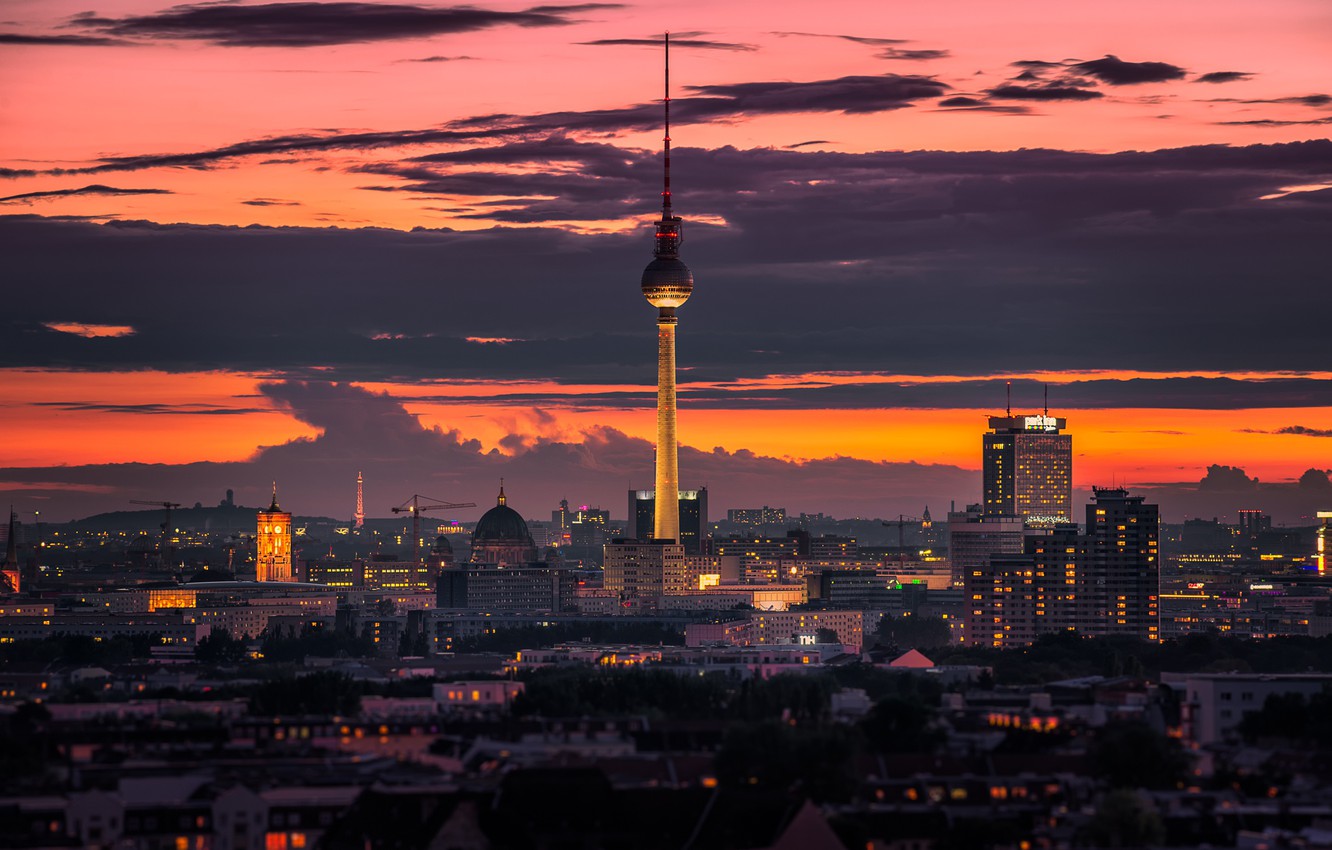 Germany Cityscape At Sunset Wallpapers