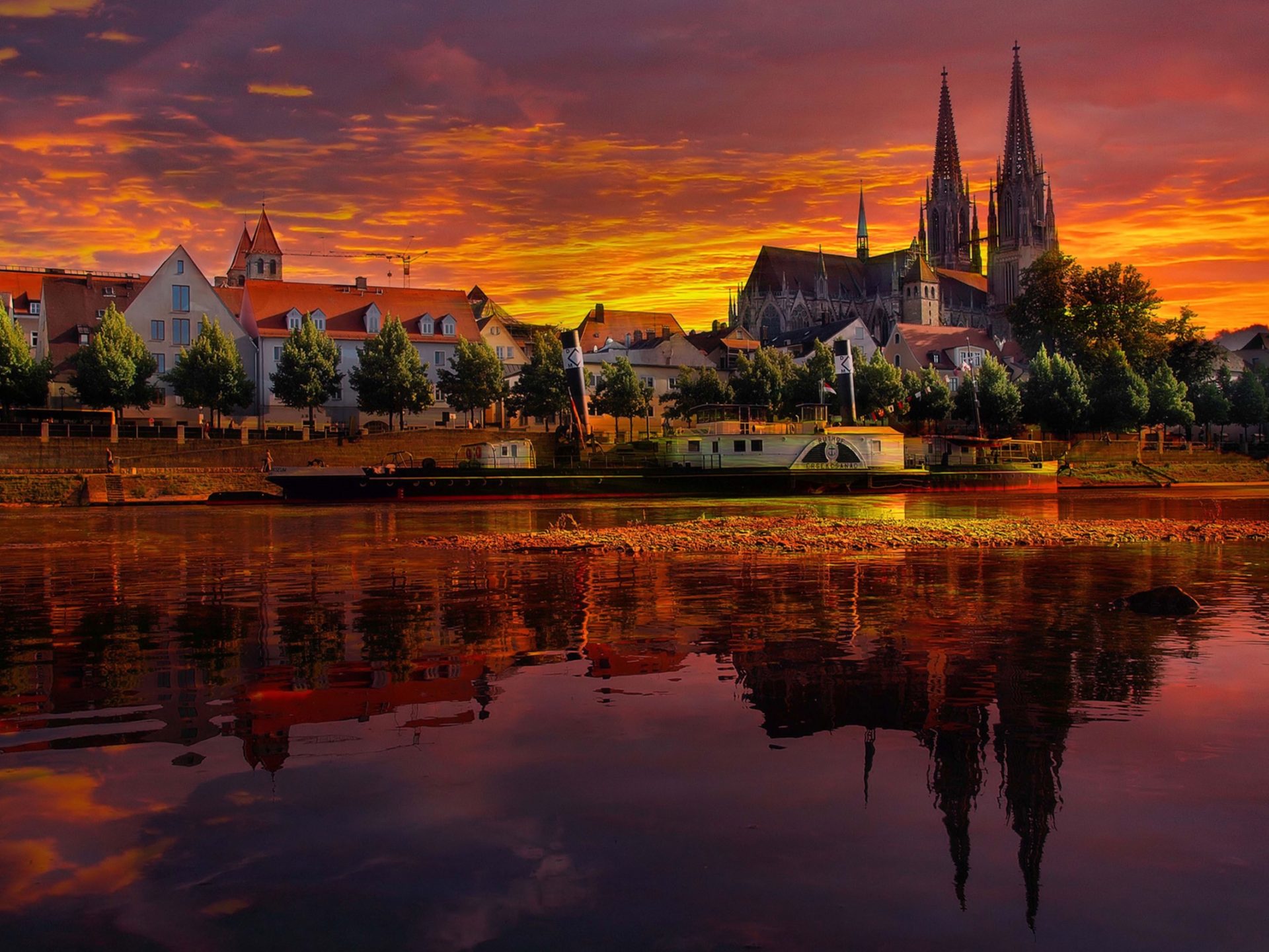 Germany Cityscape At Sunset Wallpapers