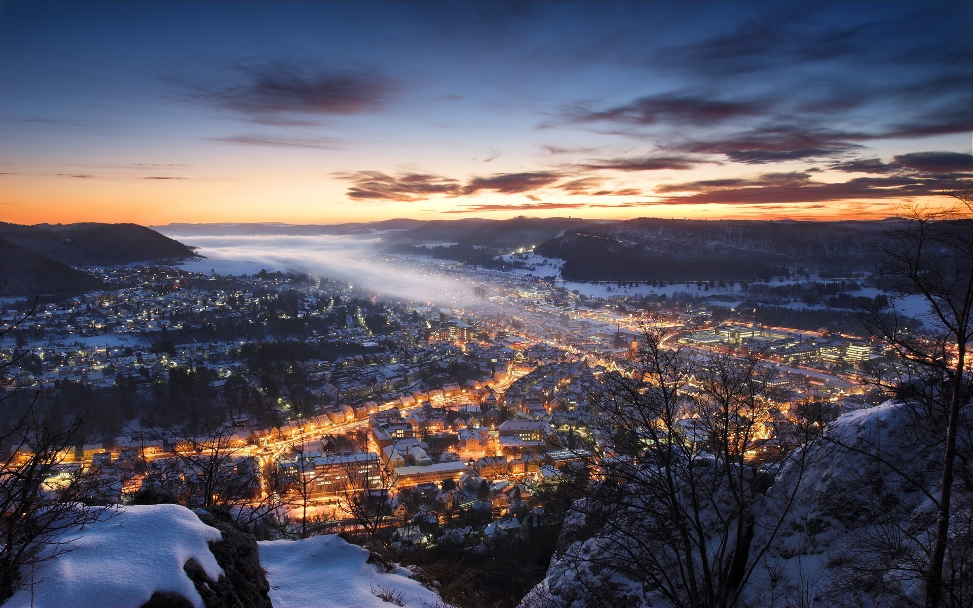 Germany Cityscape At Sunset Wallpapers