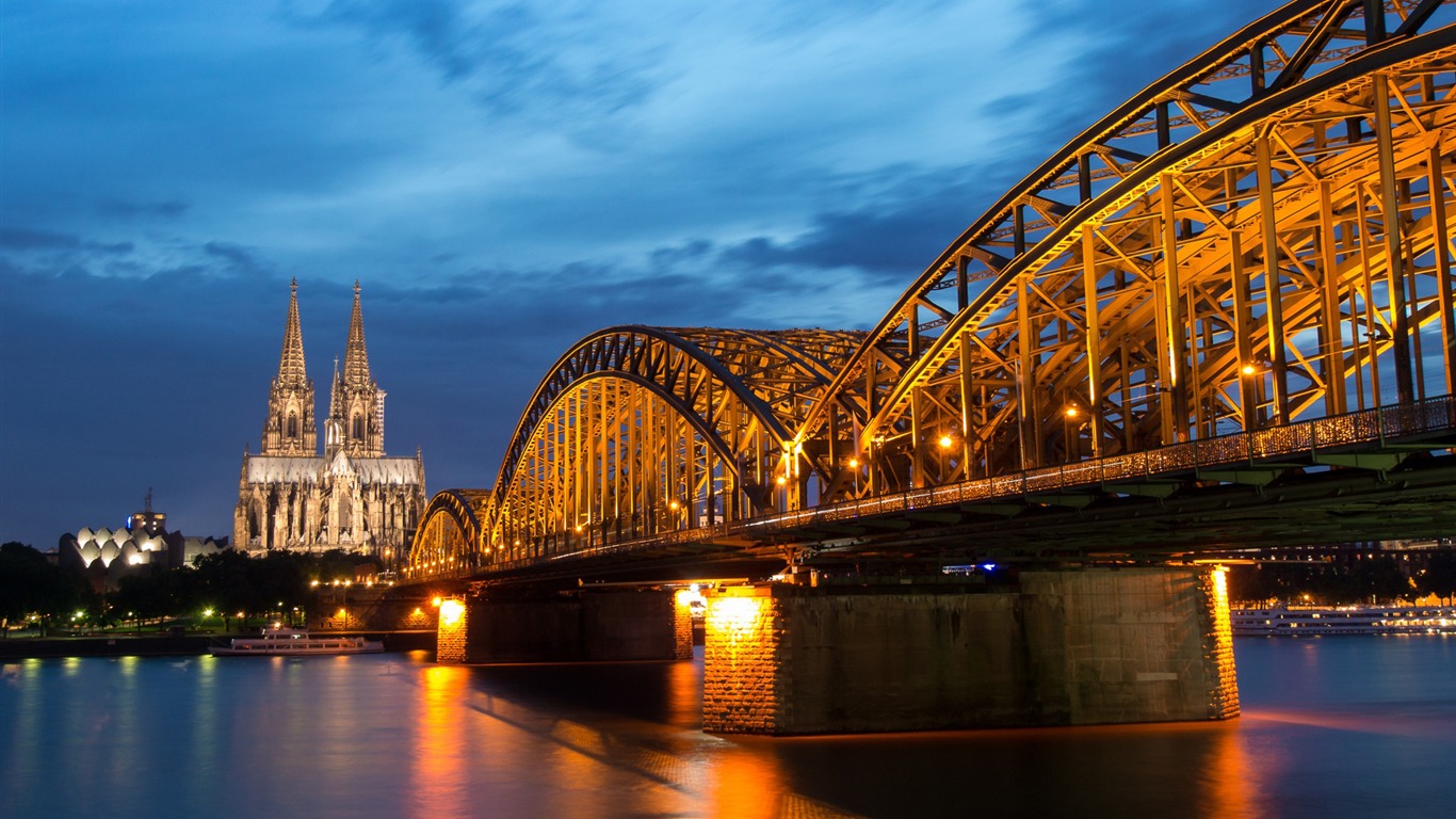 Germany Cologne Bridge Building City Wallpapers