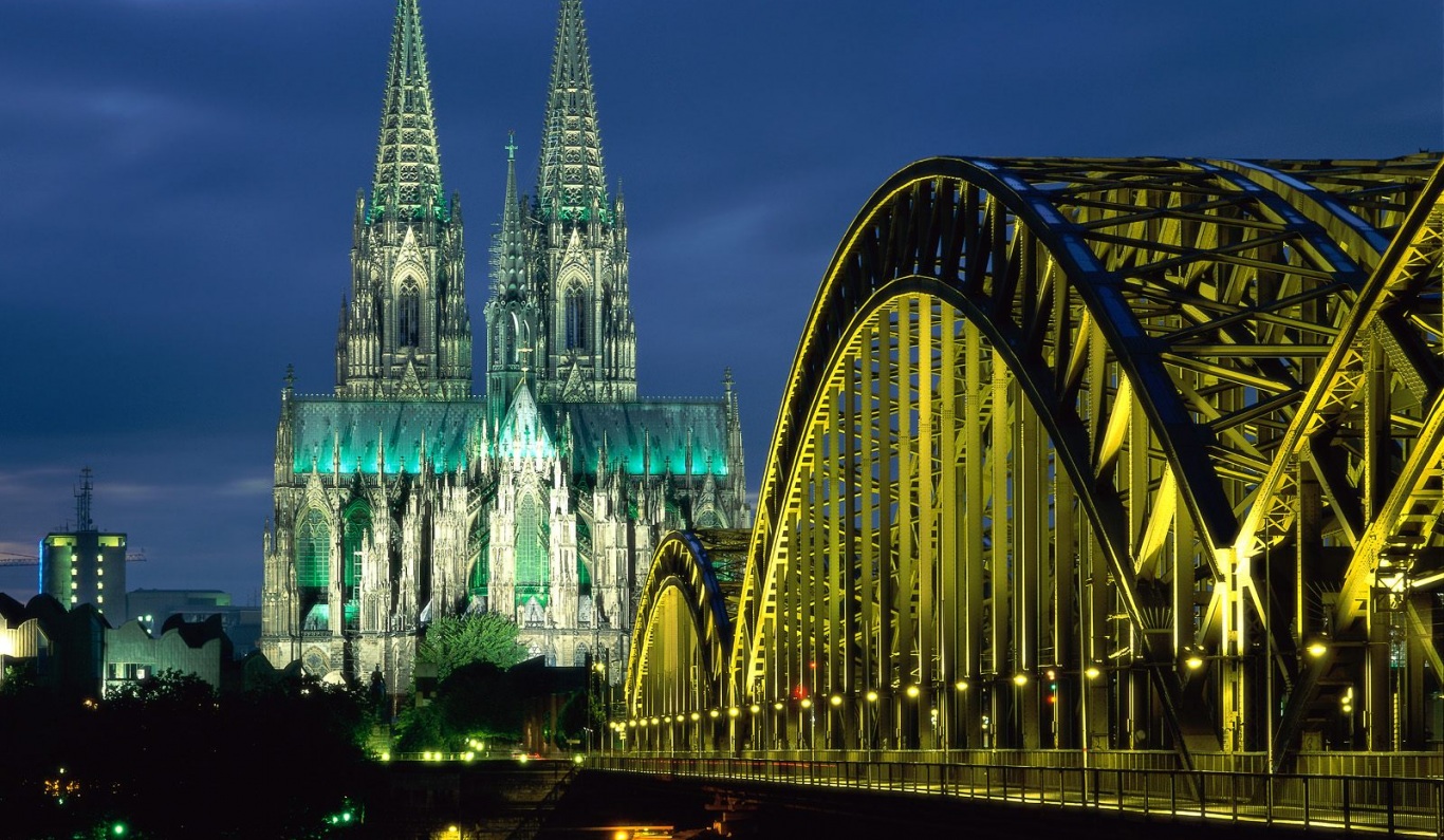 Germany Cologne Bridge Building City Wallpapers