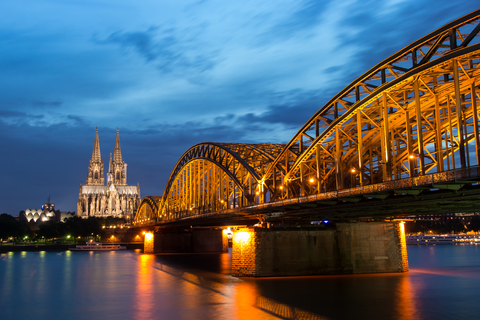 Germany Cologne Bridge Building City Wallpapers