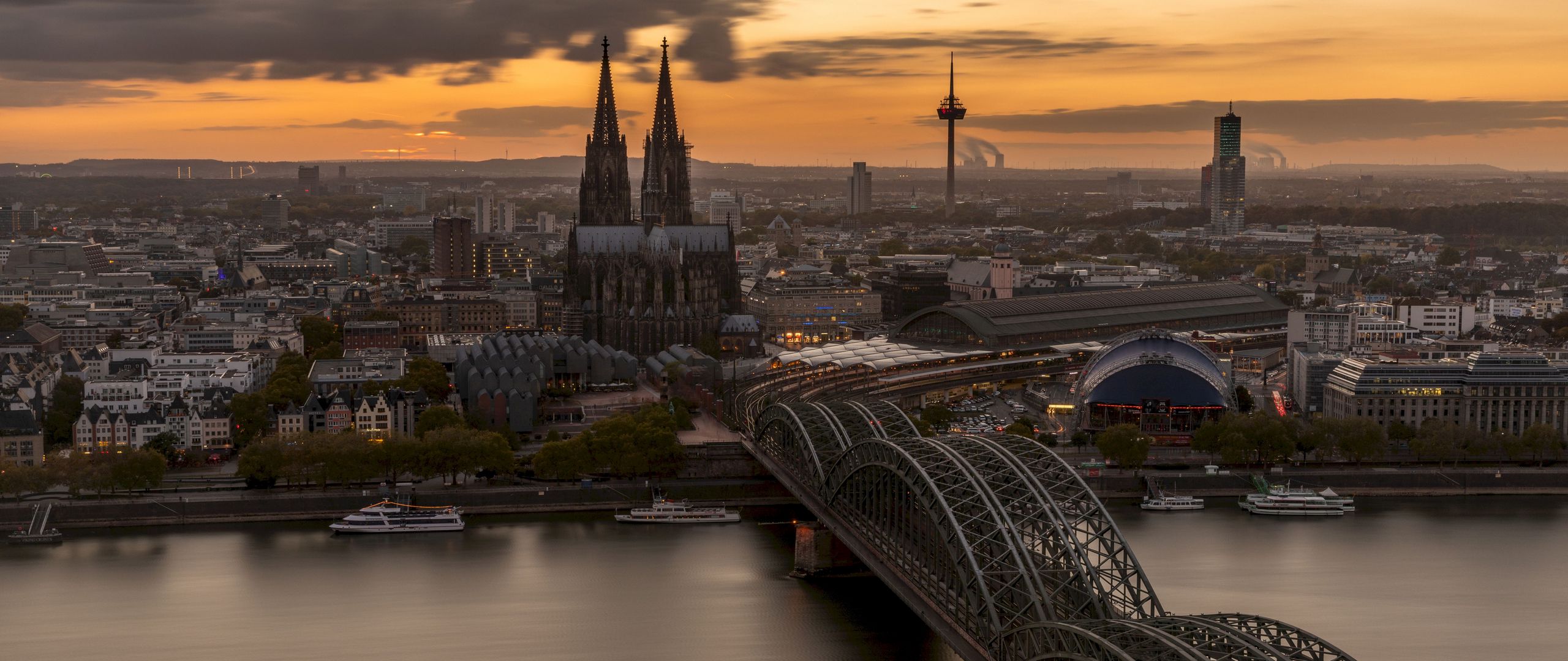Germany Cologne Bridge Building City Wallpapers