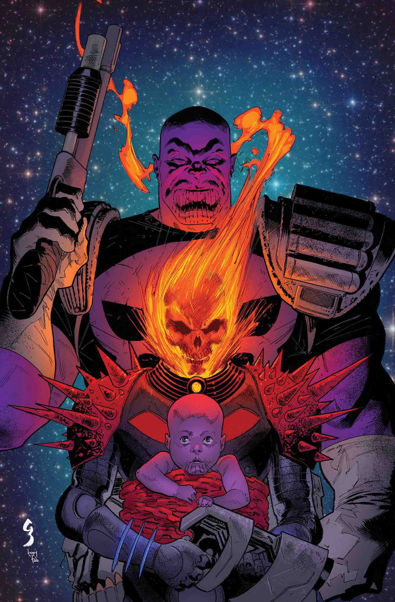 Ghost Rider And Baby Thanos Wallpapers