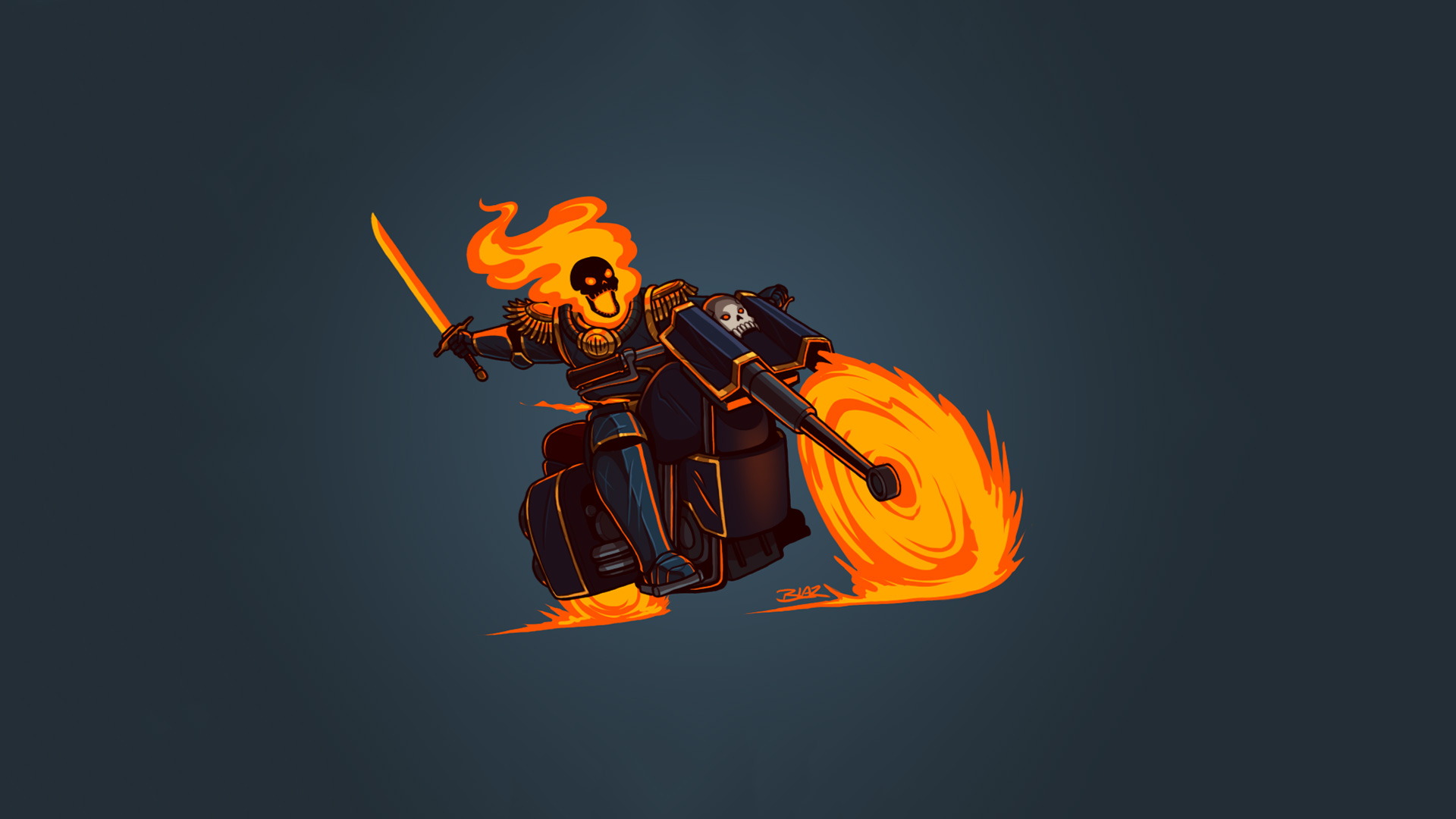 Ghost Rider Cool Illustration Wallpapers