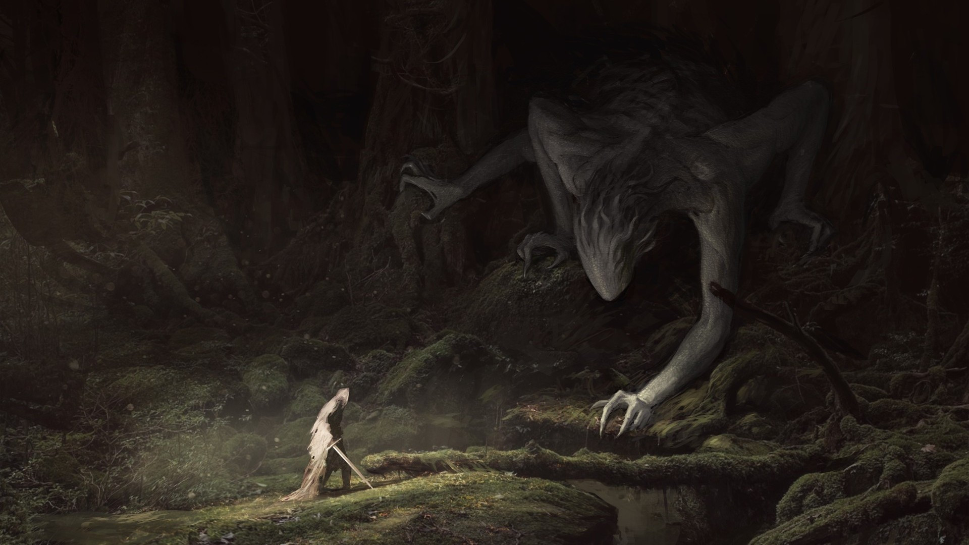 Giant Mountain Monster In Forest
 Wallpapers