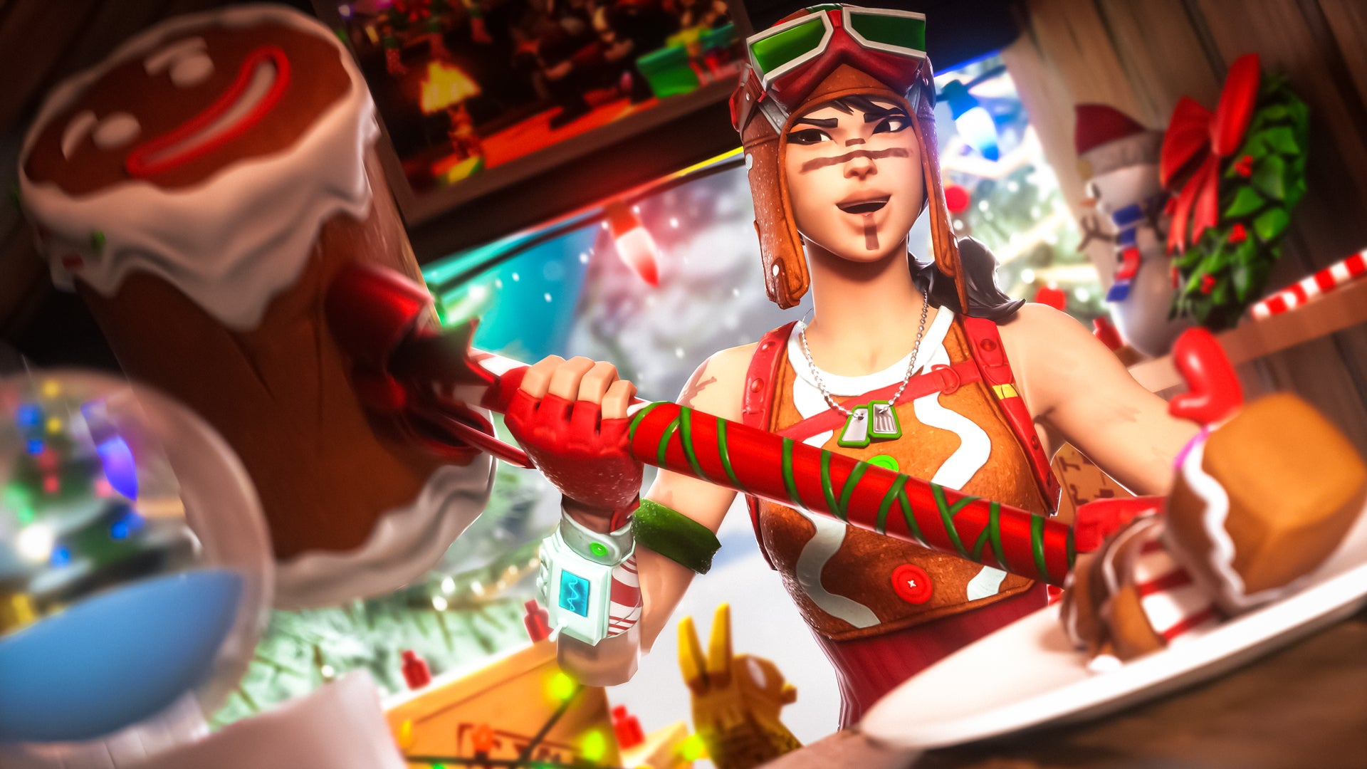 Gingerbread Raider Skin Outfit Wallpapers