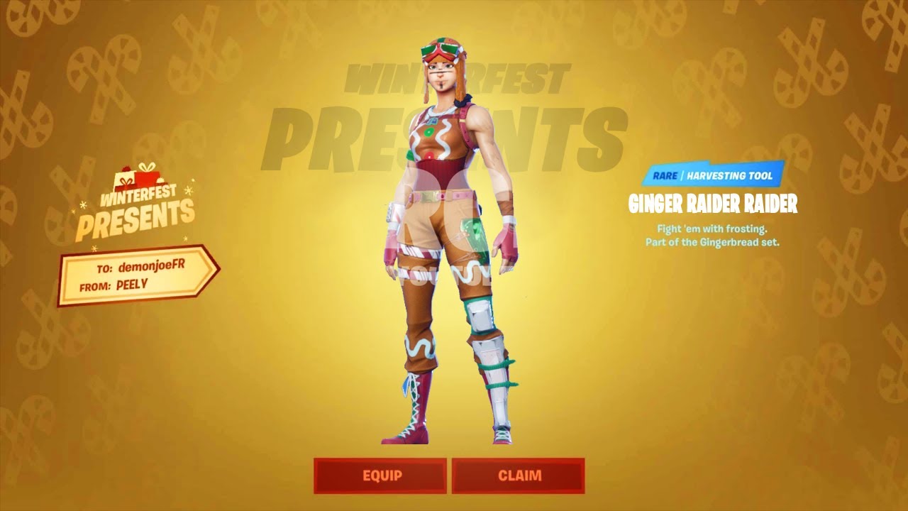 Gingerbread Raider Skin Outfit Wallpapers