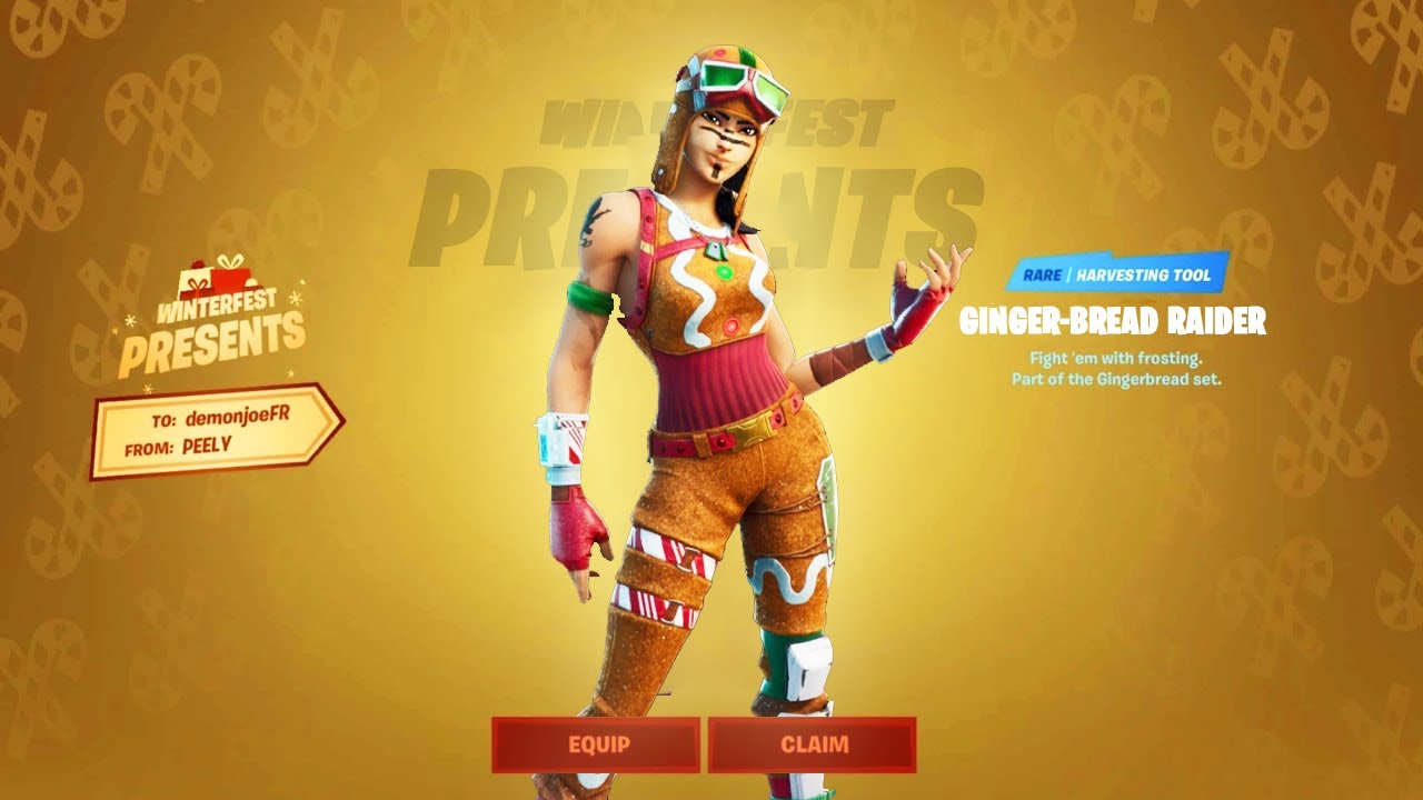 Gingerbread Raider Skin Outfit Wallpapers