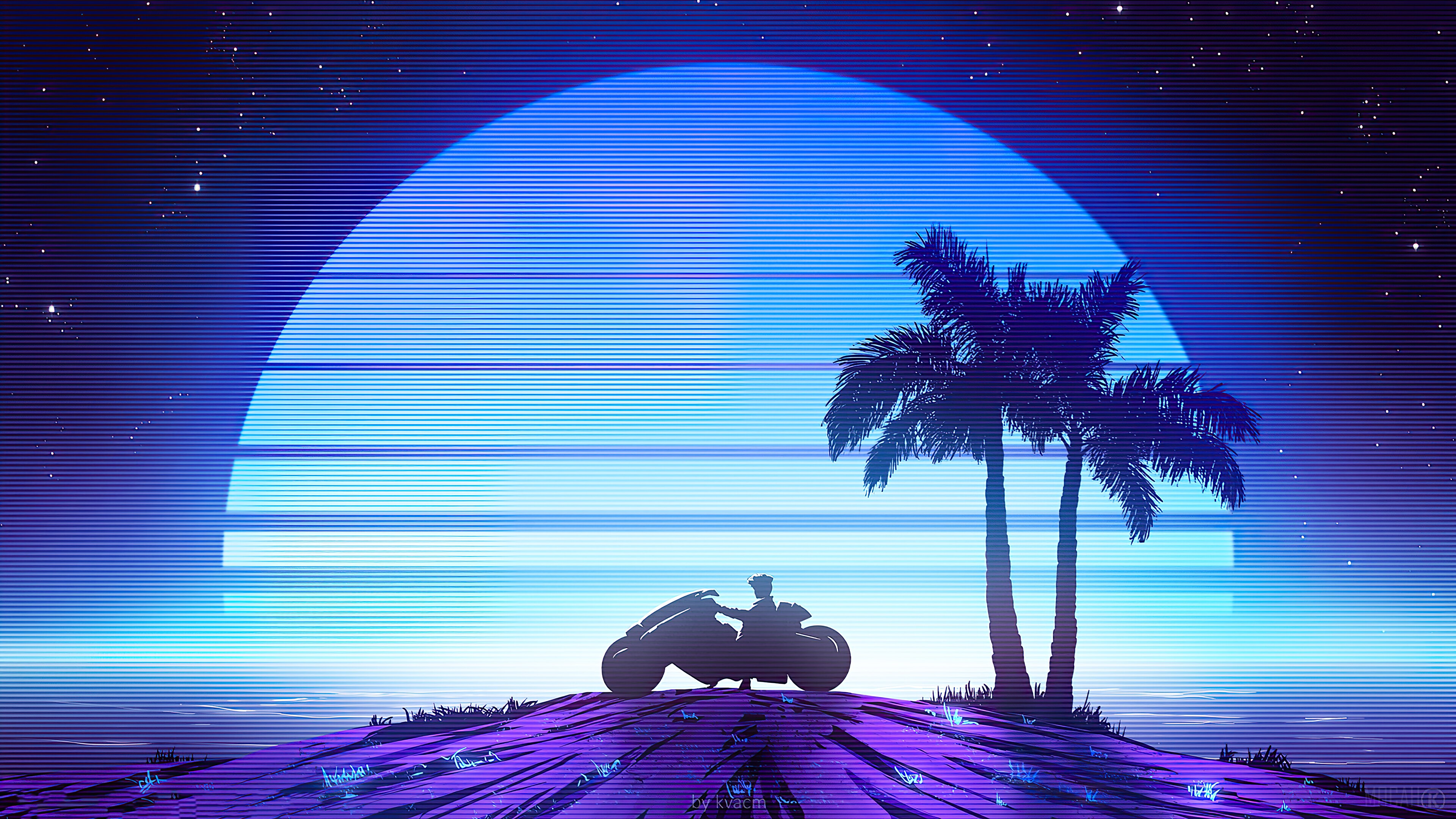 Girl And Synth Retro Wave Wallpapers