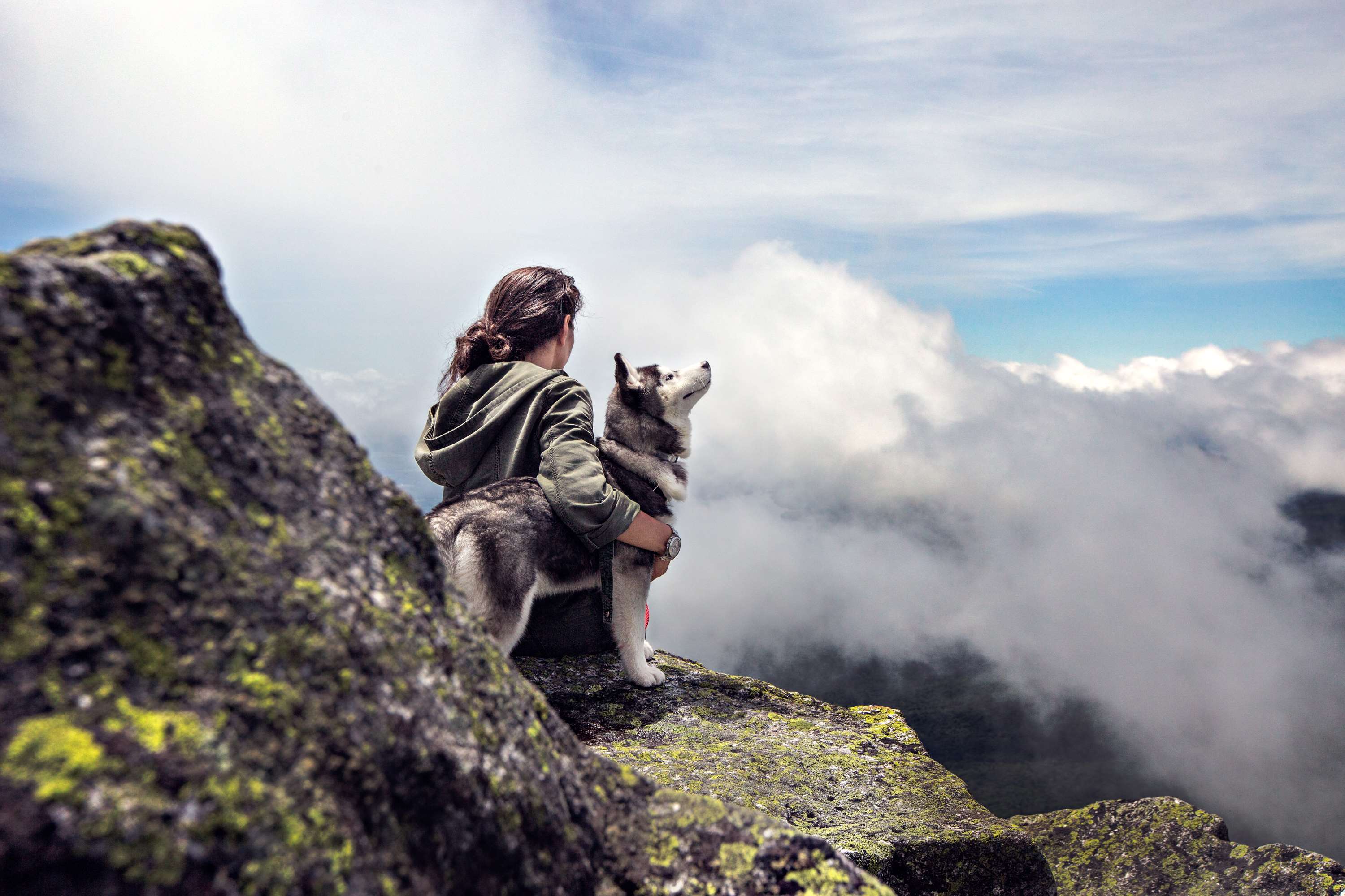 Girl At Tip Of Mountain Wallpapers