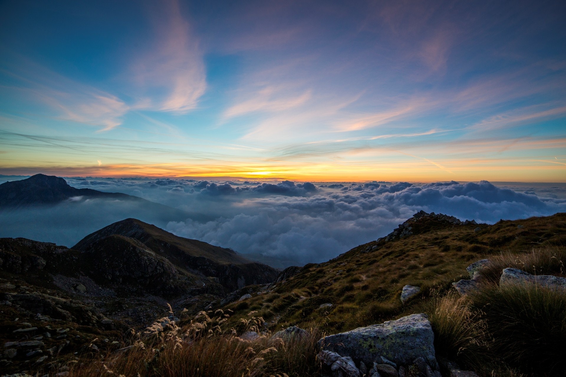 Girl At Tip Of Mountain Wallpapers