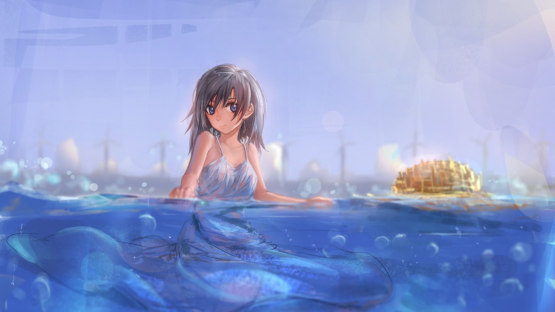 Girl In Water Anime Wallpapers