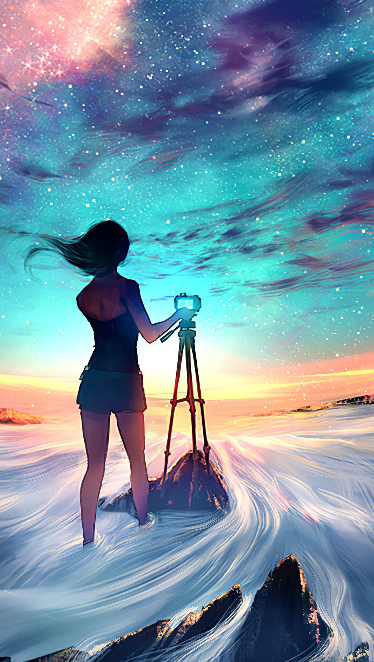 Girl Looking At Sky Wallpapers