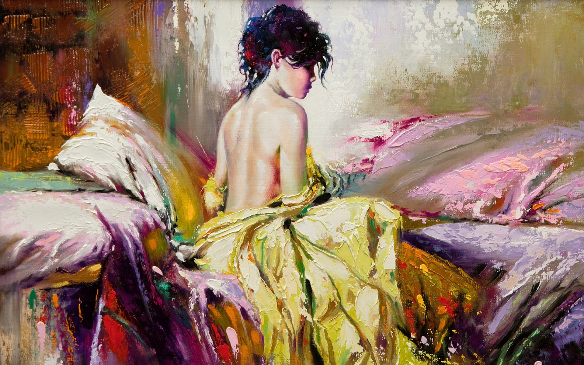 Girl Painting Images Wallpapers