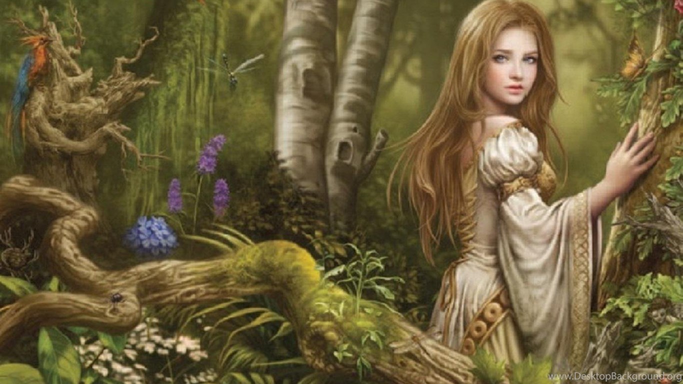 Girl Reading Book Fantasy Art
 Wallpapers