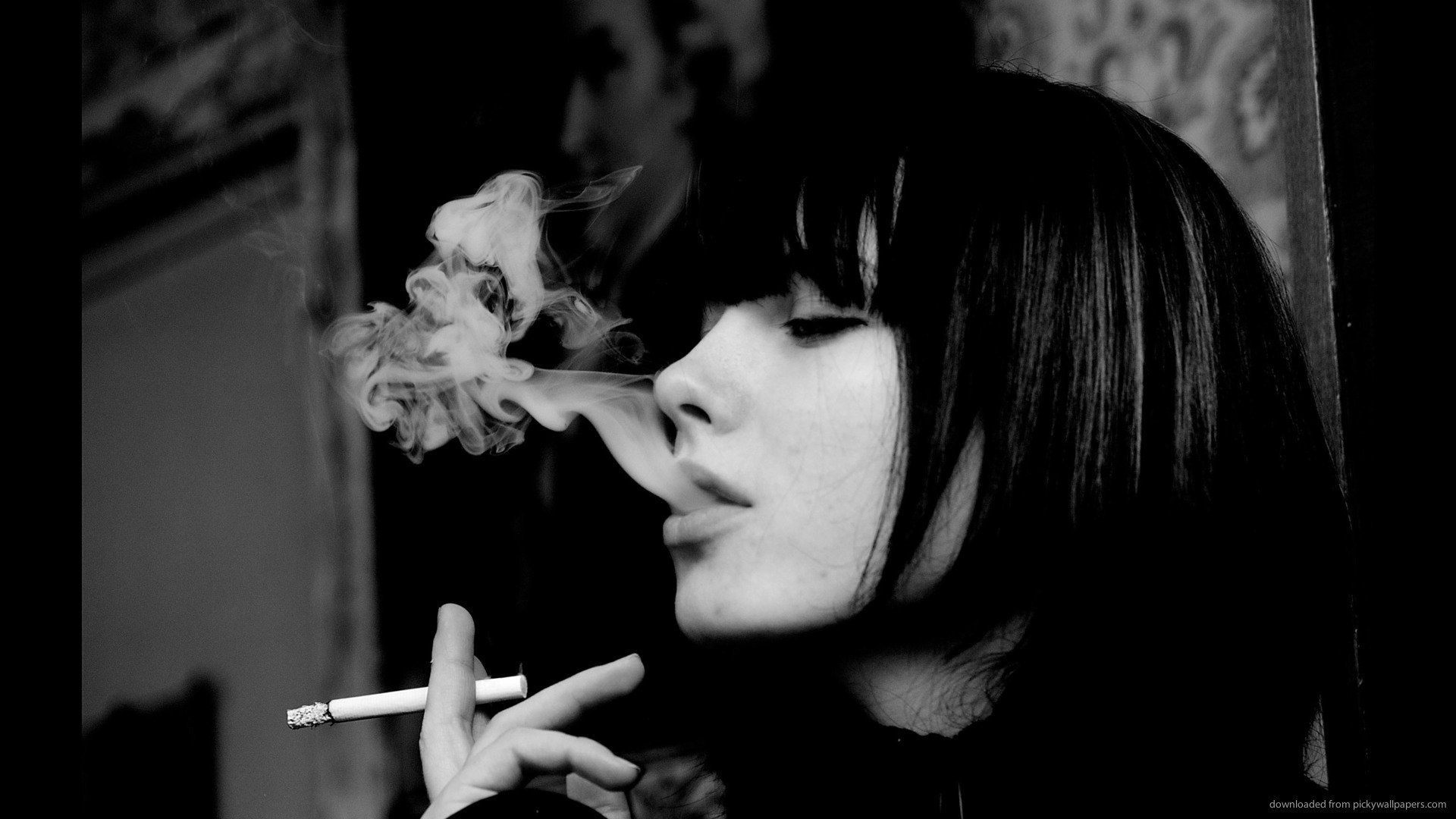 Girl Smoking Artwork Wallpapers