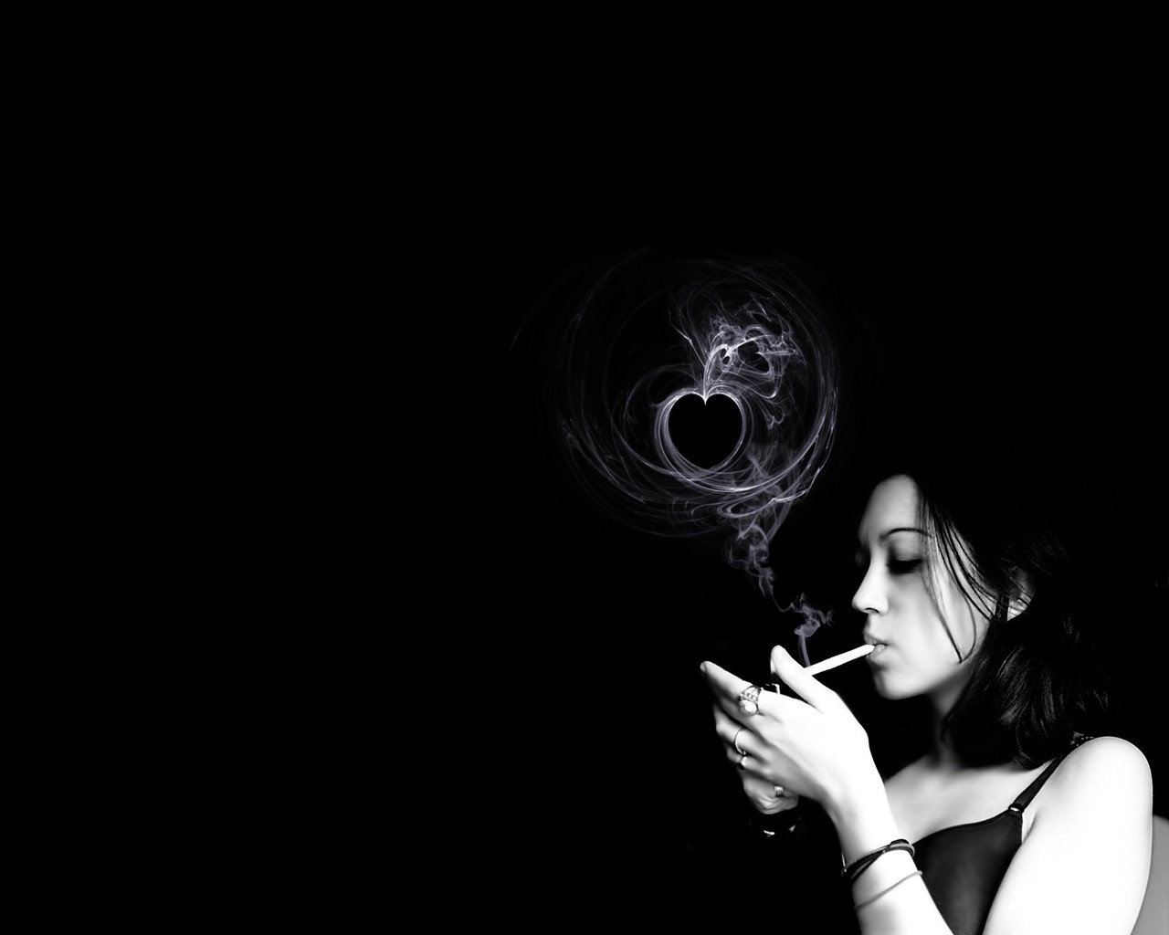 Girl Smoking Artwork Wallpapers