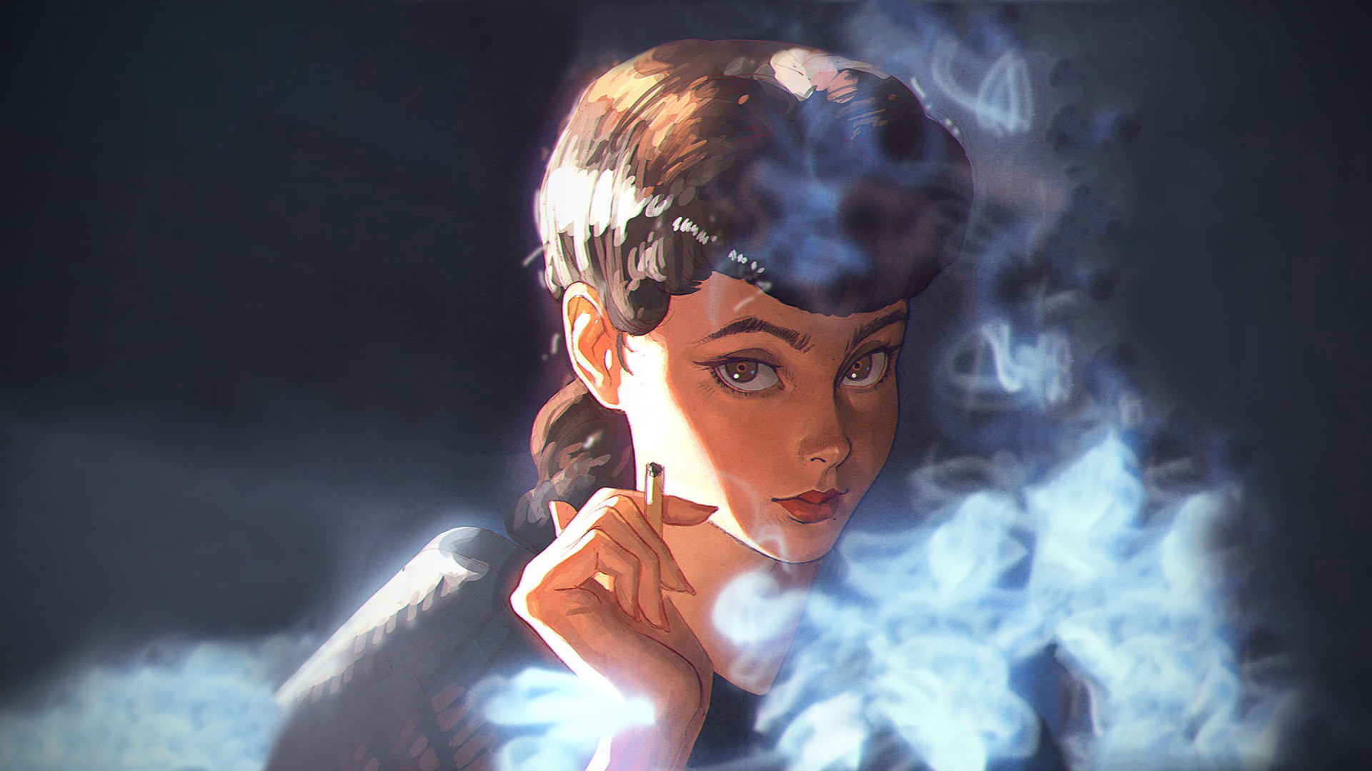 Girl Smoking Artwork Wallpapers