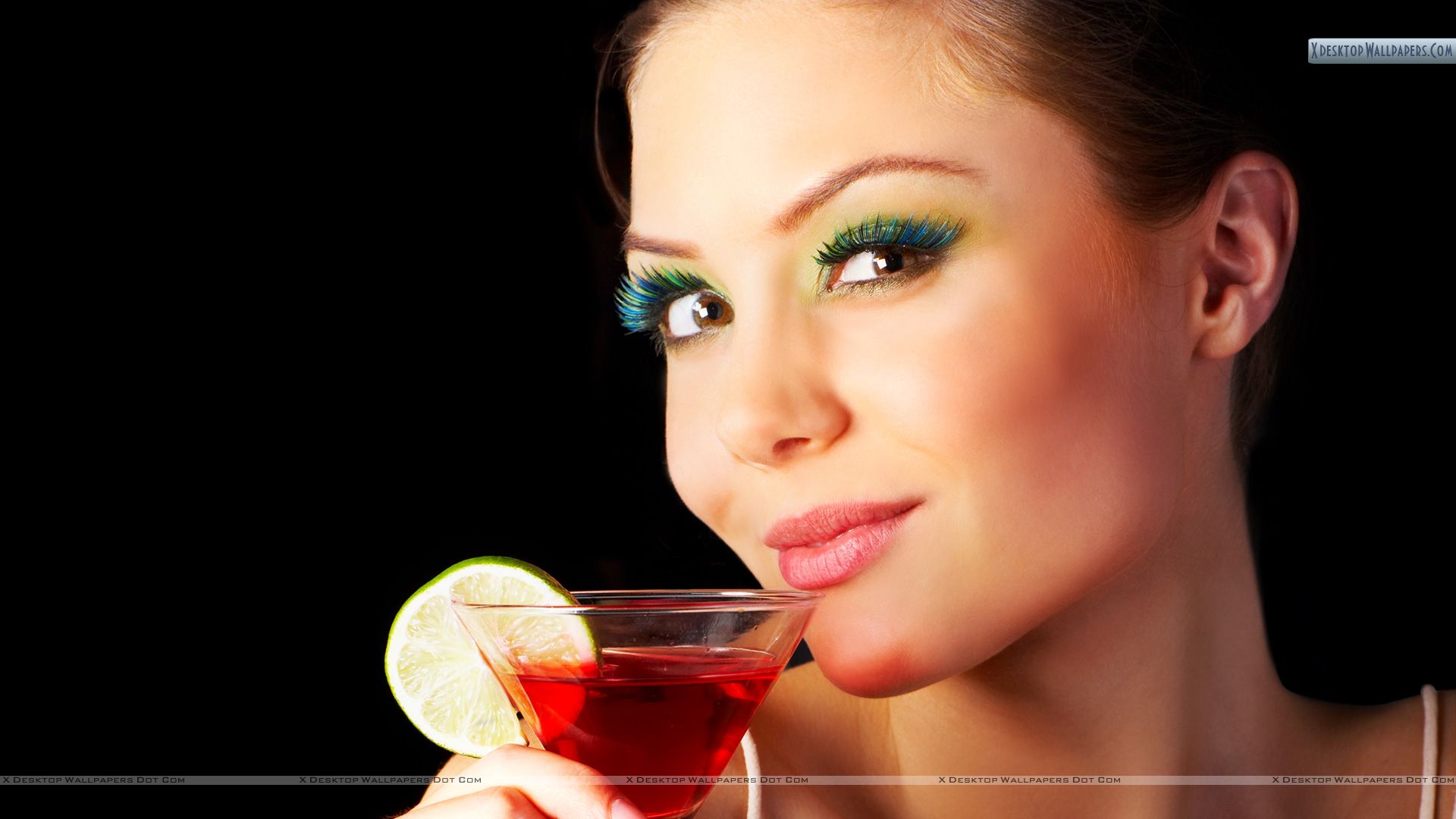 Girl With Drink Wallpapers