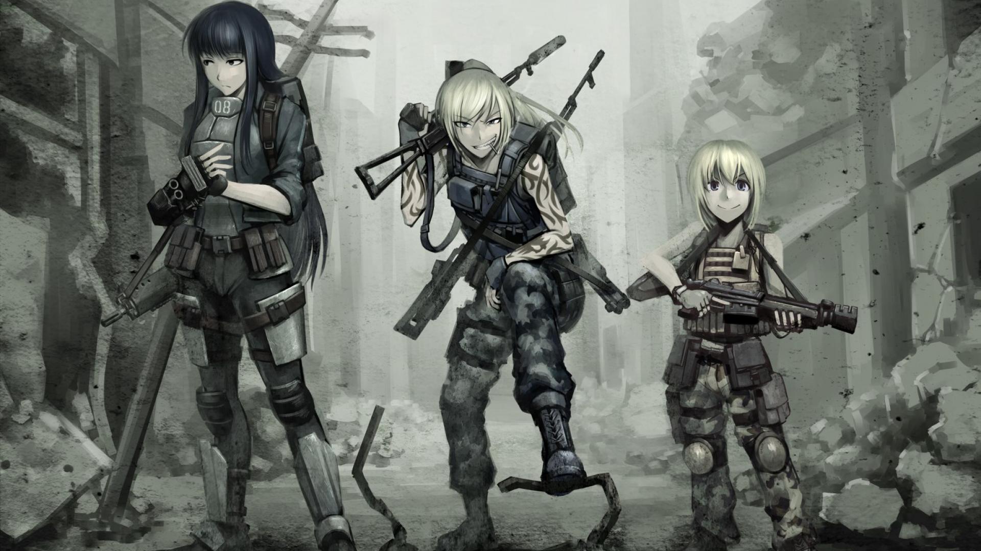 Girl With Gun Anime Wallpapers