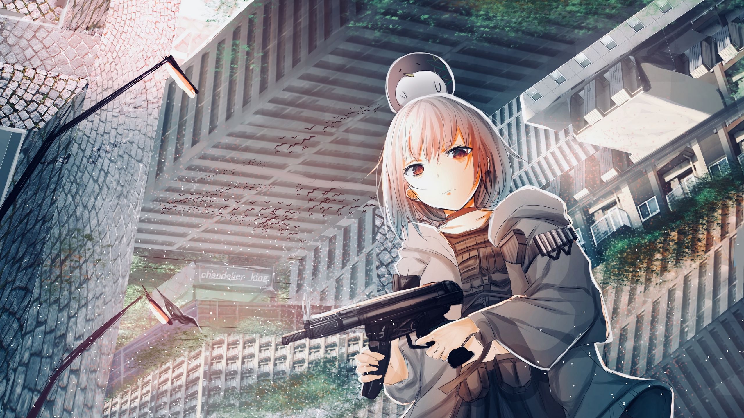 Girl With Gun Artwork Wallpapers