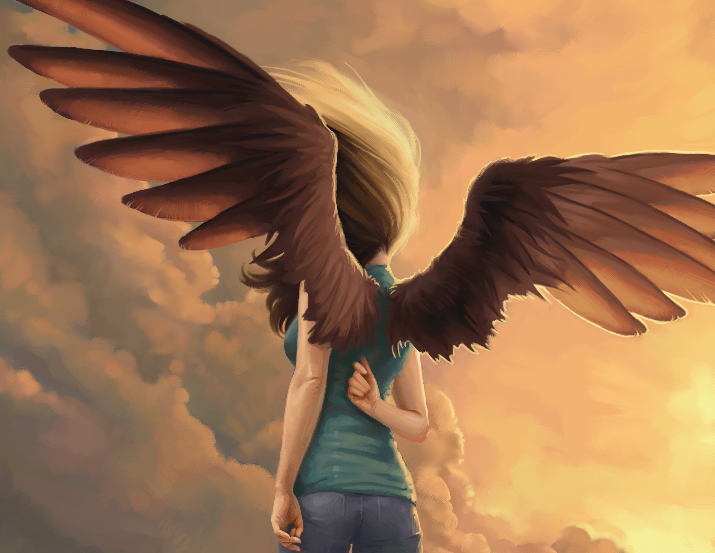 Girl With Wings Angel Wallpapers