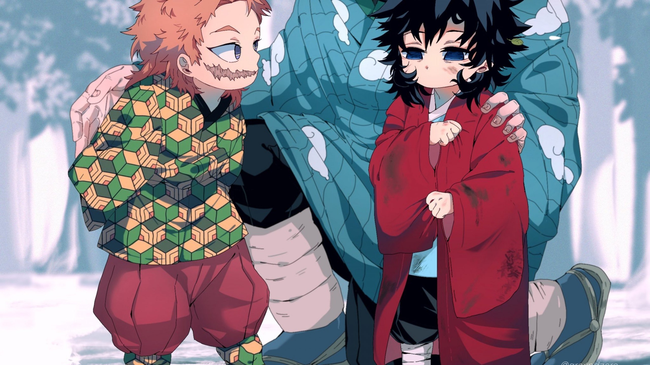 Giyuu Tomioka Kimetsu No Yaiba Minimal Wallpapers