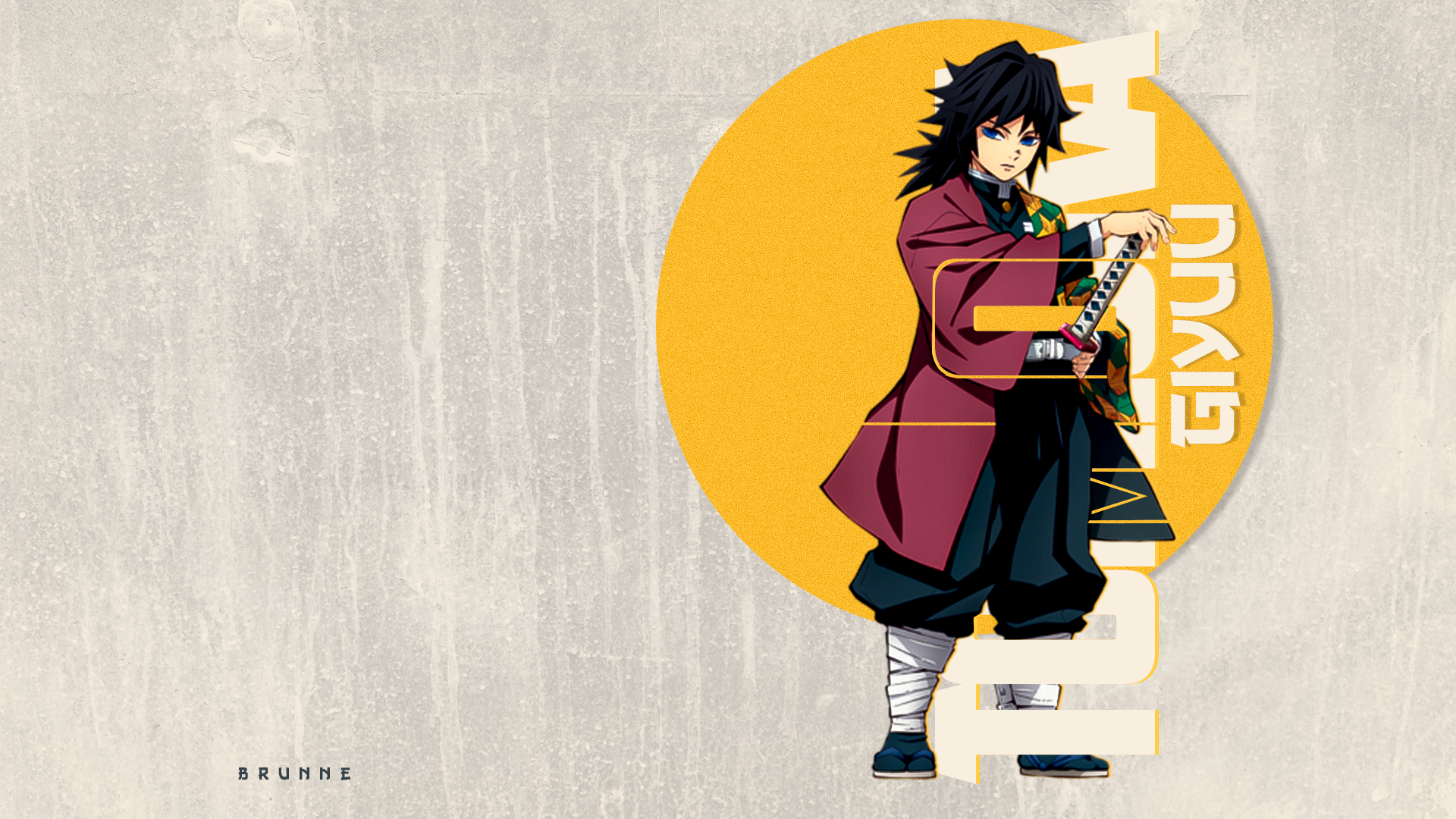 Giyuu Tomioka Kimetsu No Yaiba Minimal Wallpapers