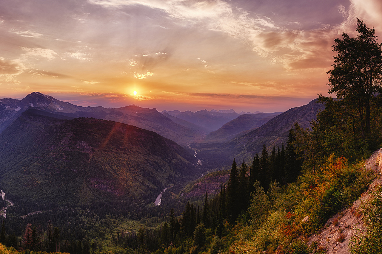 Glacier National Park Sunrise Wallpapers