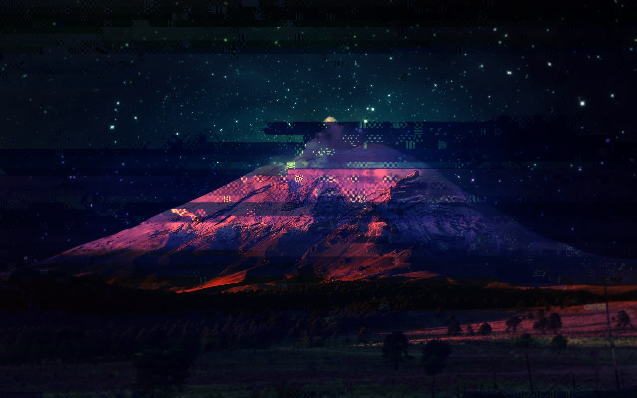 Glitchy Mountains Wallpapers