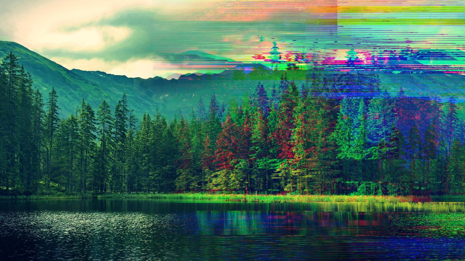 Glitchy Mountains Wallpapers