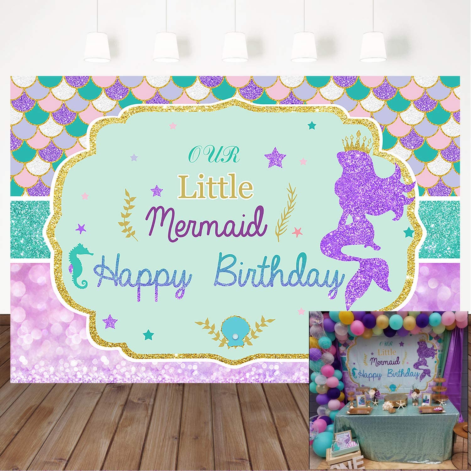 Glitter Mermaid Background