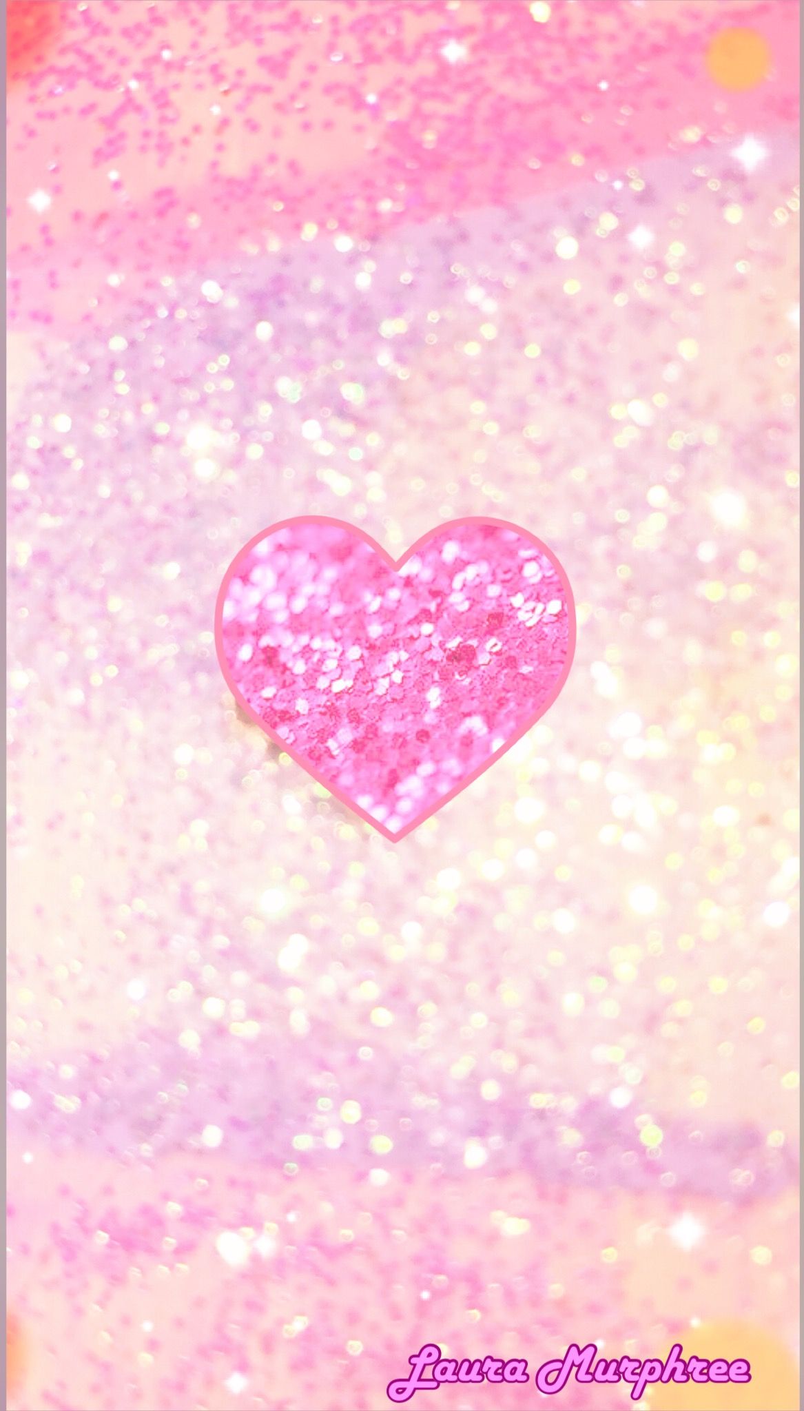 Glitter Pink Heart Wallpapers