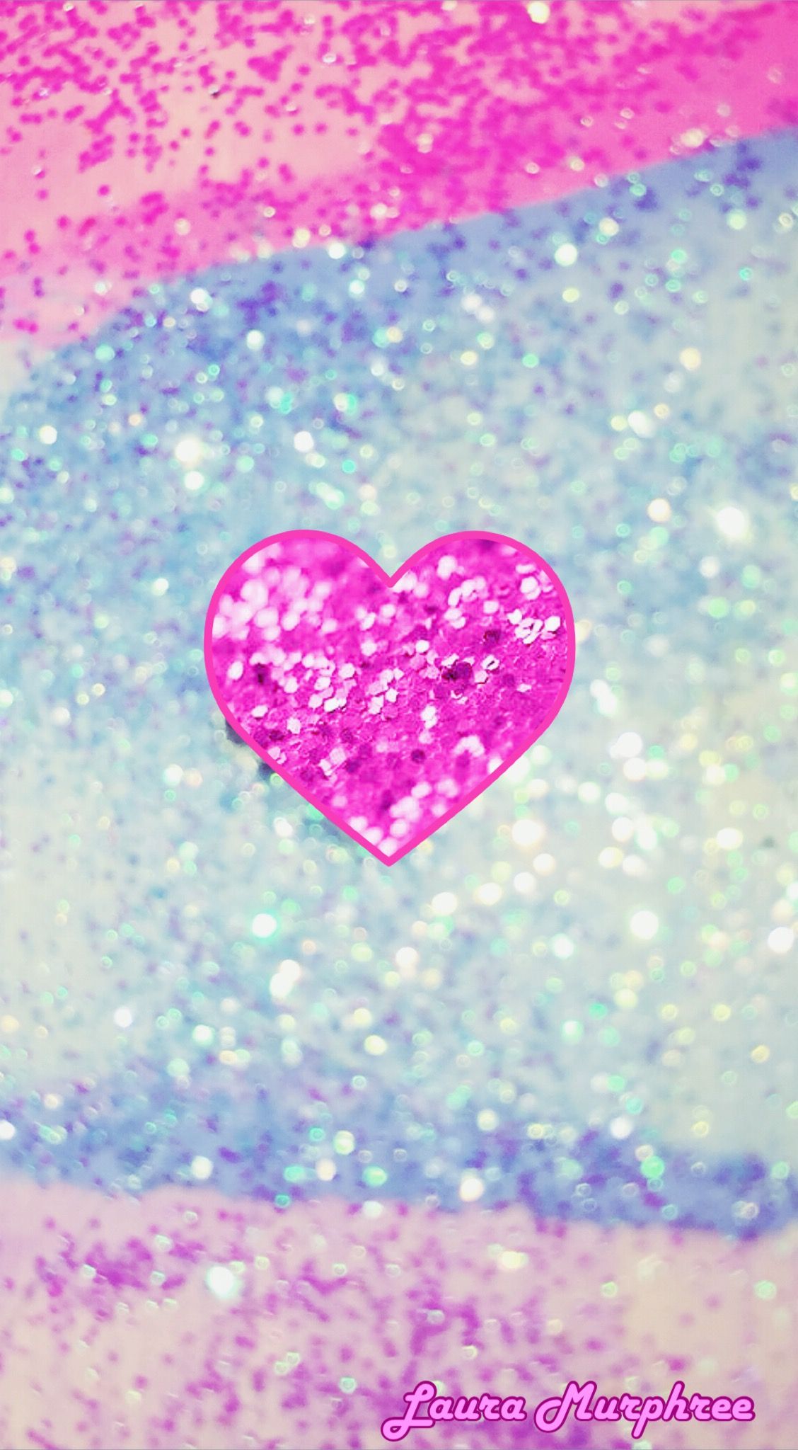 Glitter Pink Heart Wallpapers