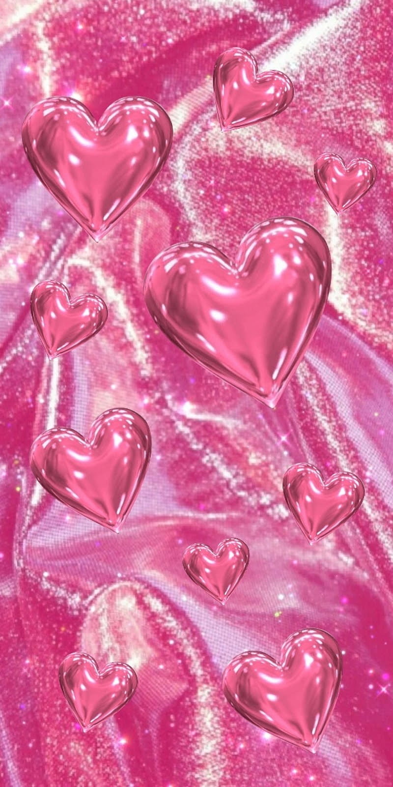 Glitter Pink Heart Wallpapers