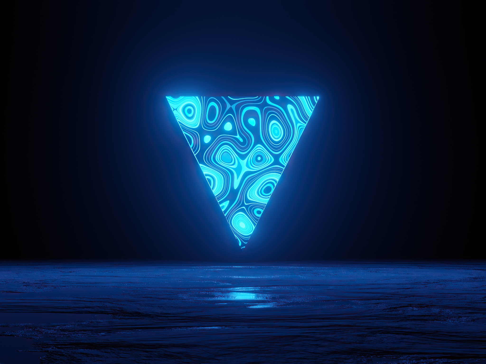 Glowing Light Triangle 8K Wallpapers