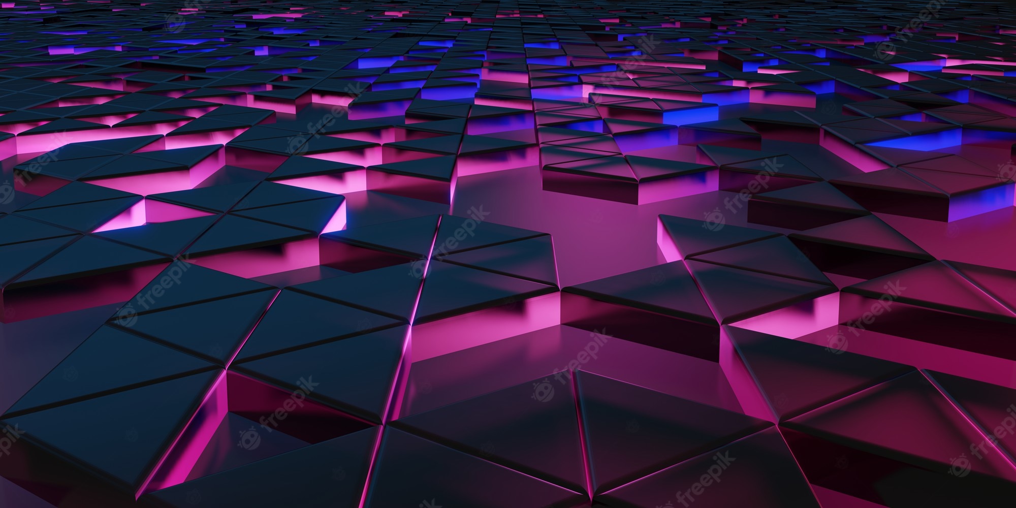 Glowing Triangle Pattern Wallpapers