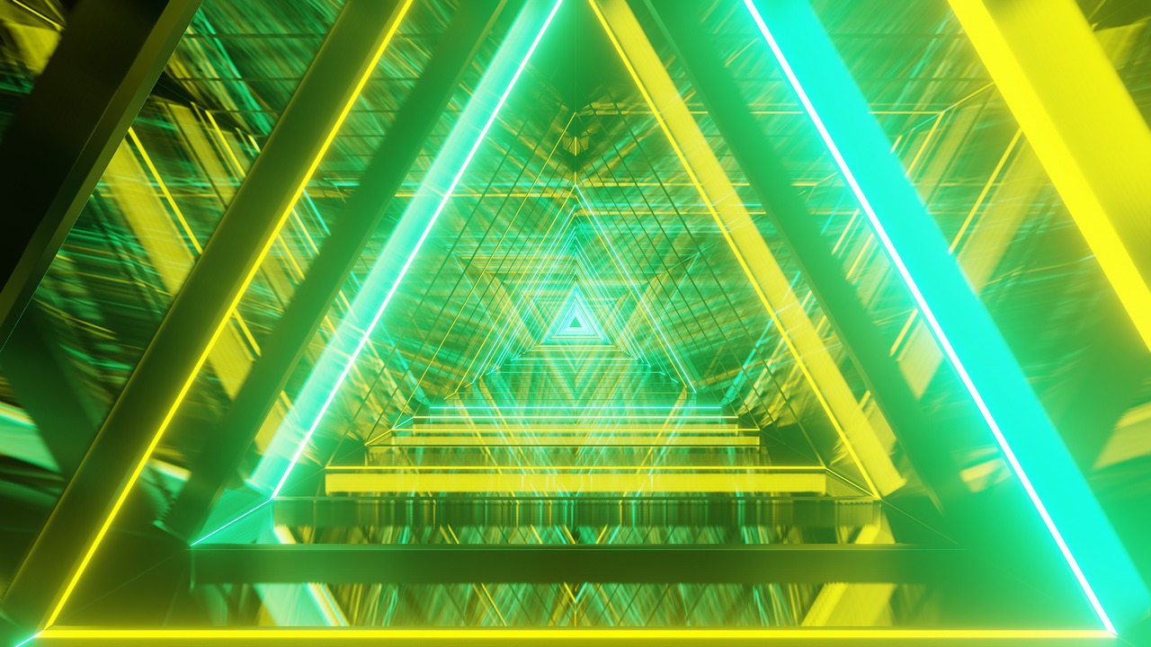 Glowing Triangle Pattern Wallpapers